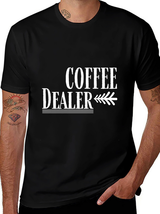 Coffee Dealer Graphic Tee - Black Cotton Shirt