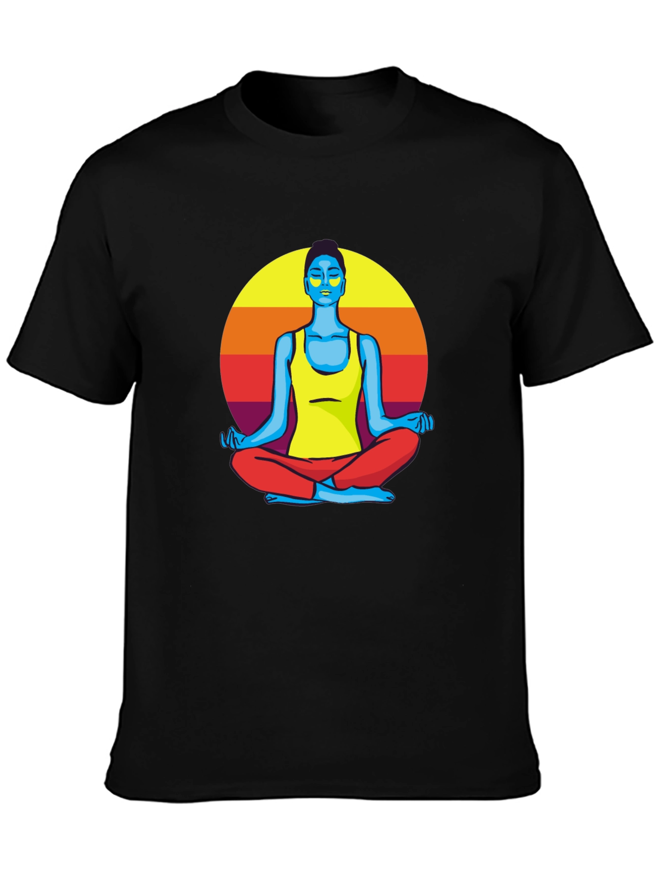 Meditative Sunset T-Shirt - Unisex Black Tee