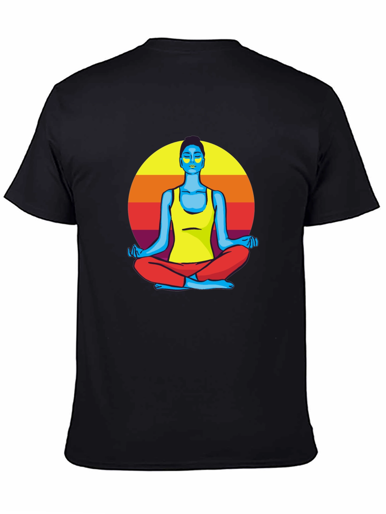 Meditative Sunset T-Shirt - Unisex Black Tee