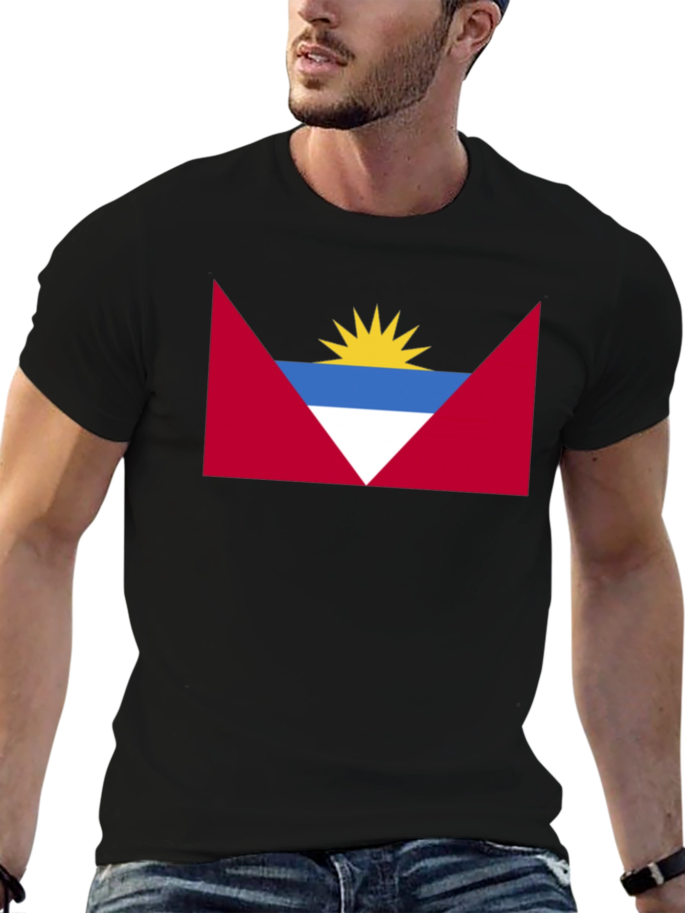Antigua and Barbuda Flag Graphic T-Shirt