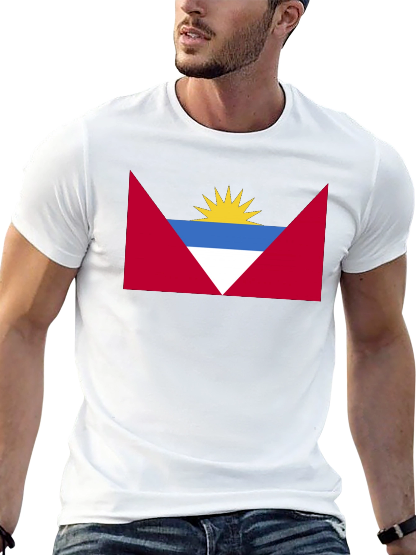 Antigua and Barbuda Flag Graphic T-Shirt