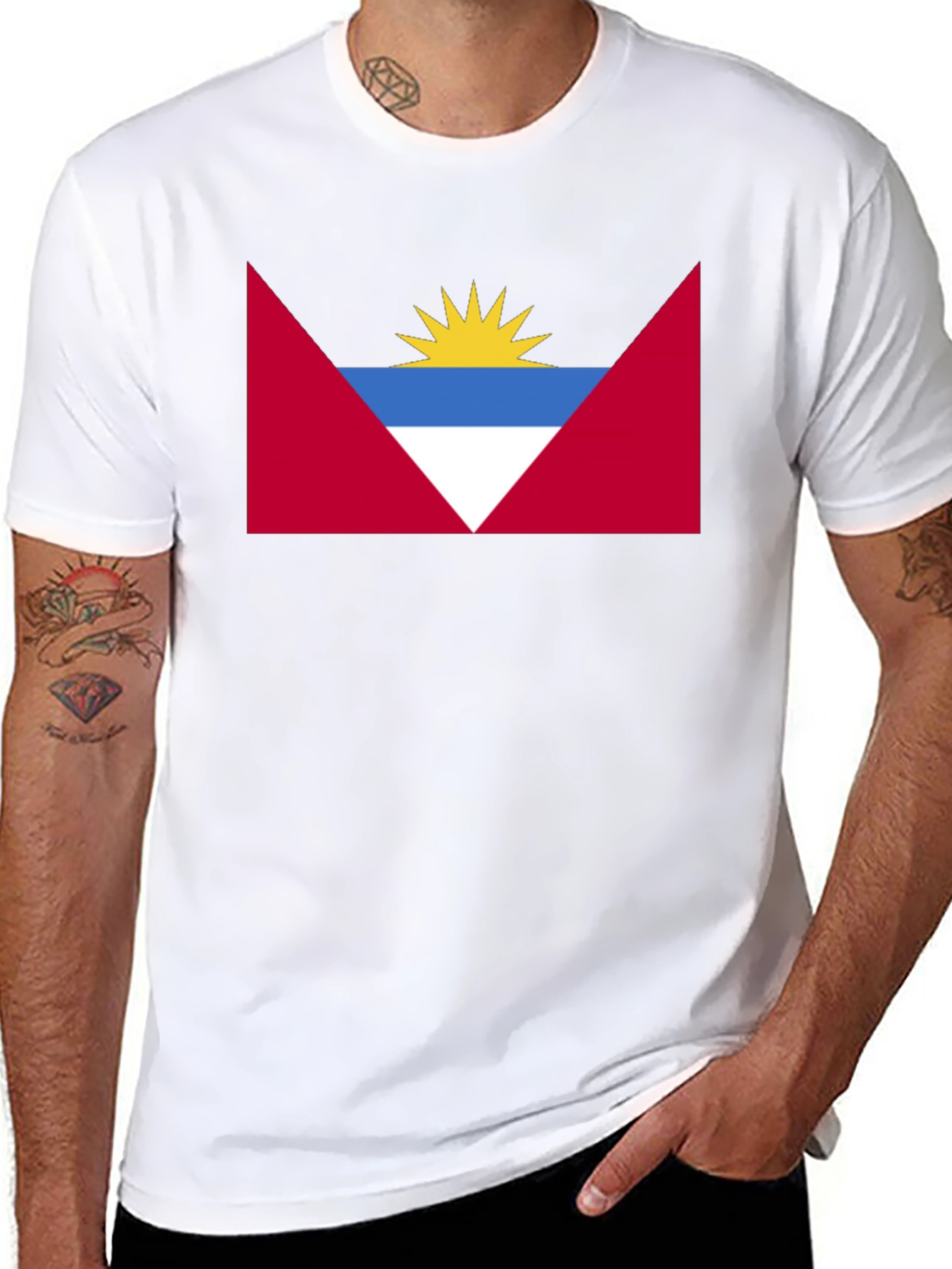 Antigua and Barbuda Flag Graphic T-Shirt