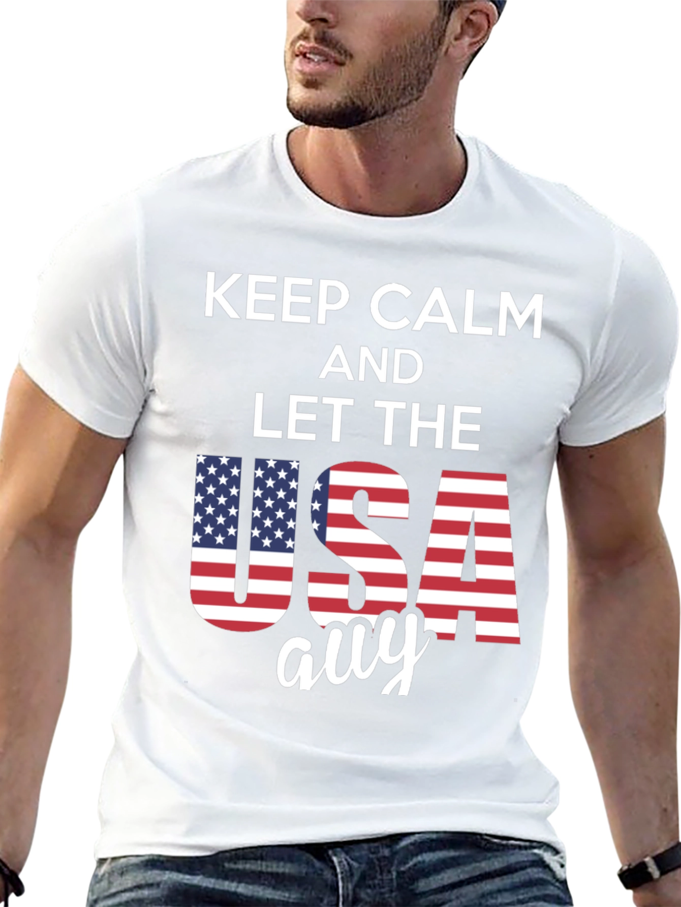 Keep Calm USA T-Shirt - Patriotic Style