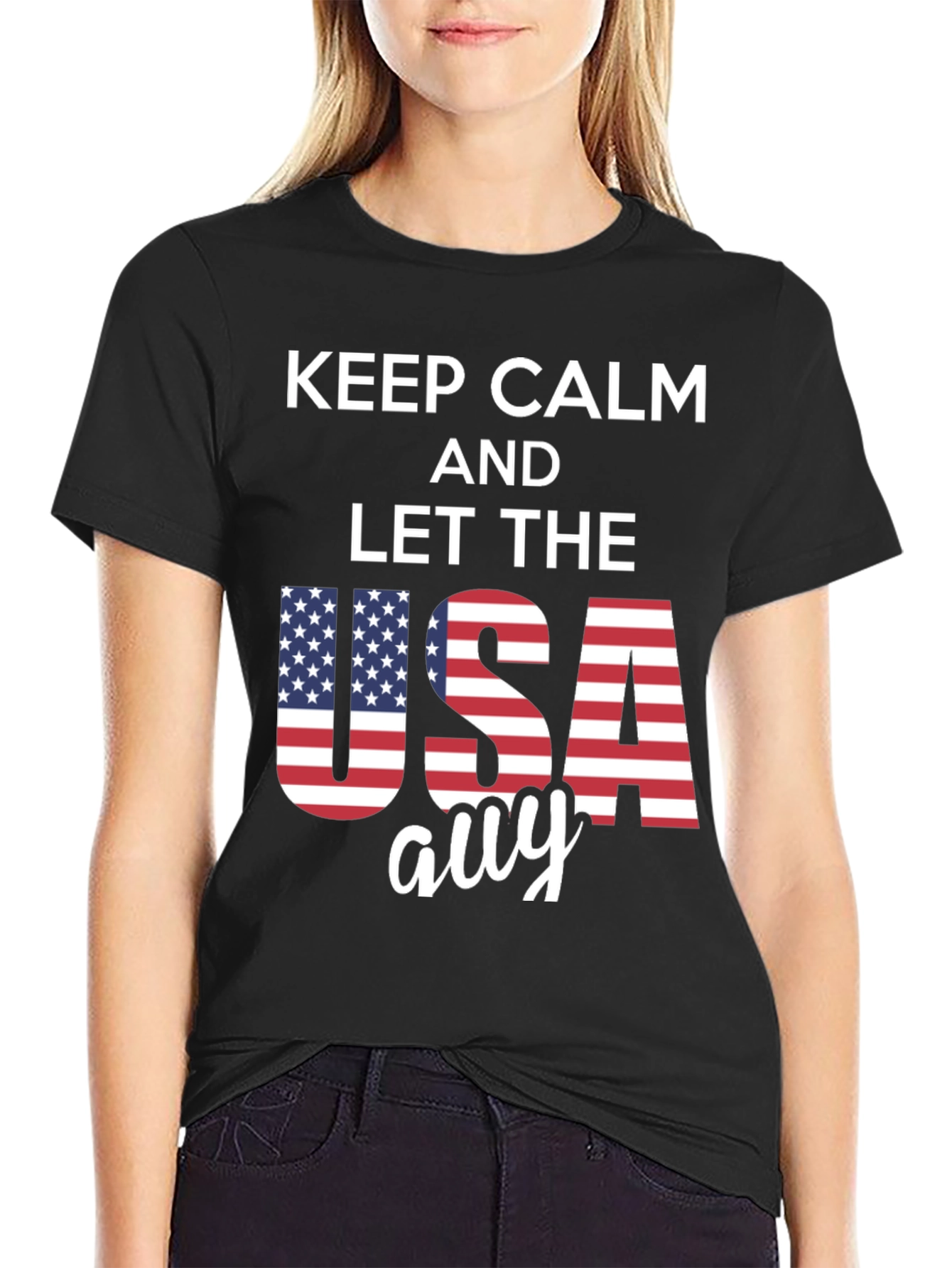 Keep Calm USA T-Shirt - Patriotic Style