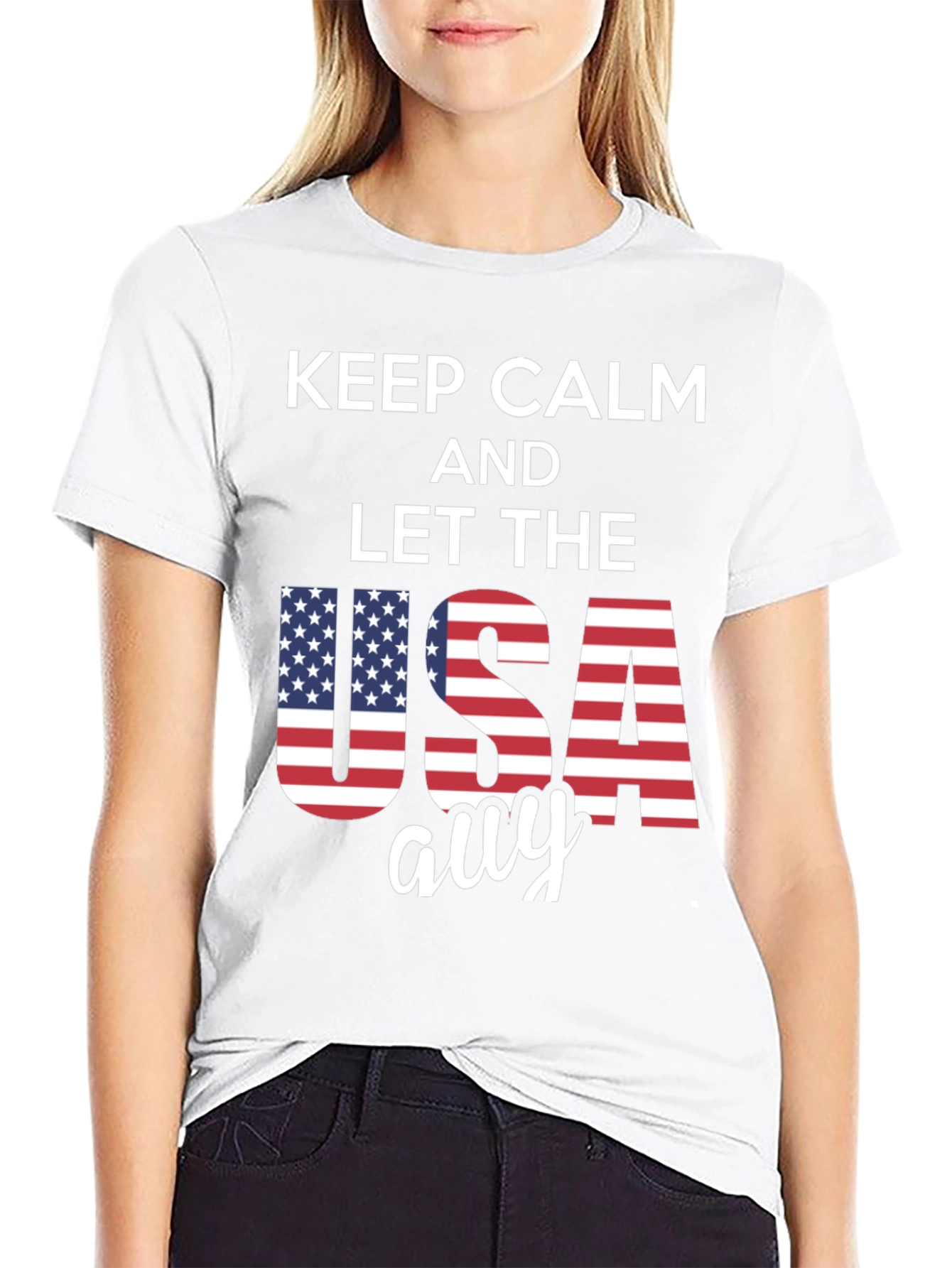 Keep Calm USA T-Shirt - Patriotic Style