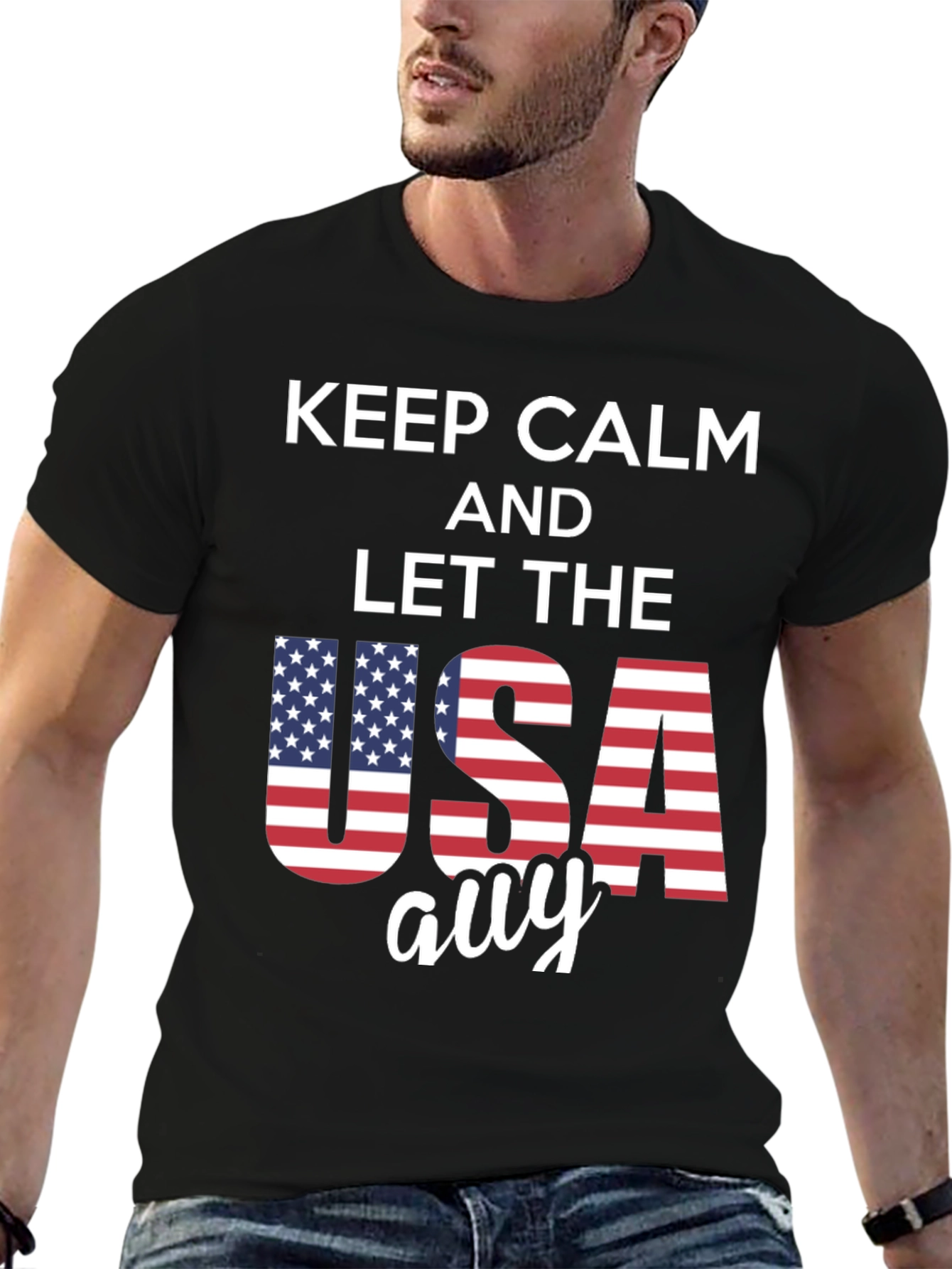 Keep Calm USA T-Shirt - Patriotic Style