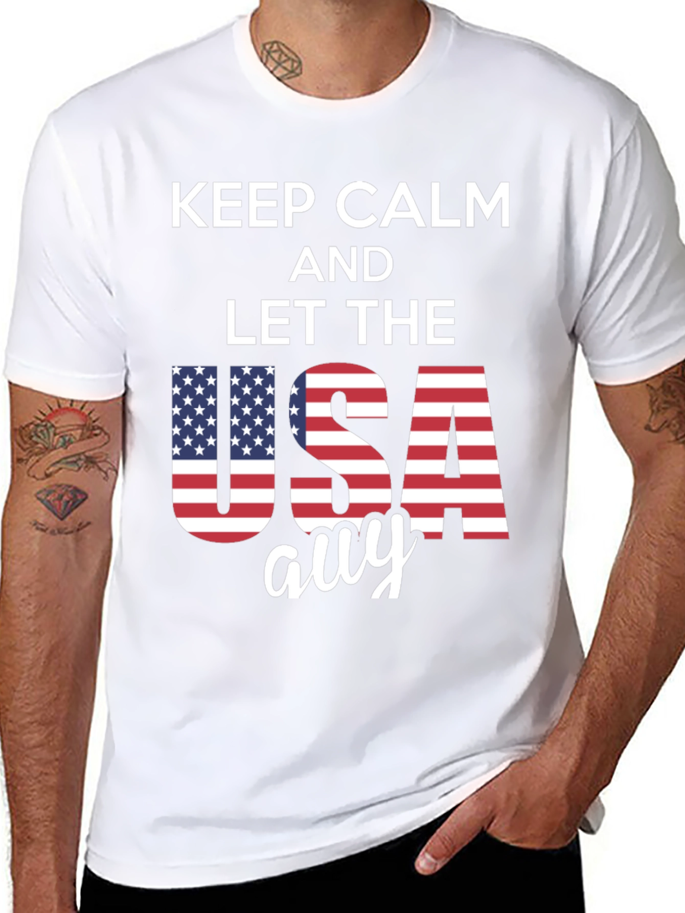 Keep Calm USA T-Shirt - Patriotic Style