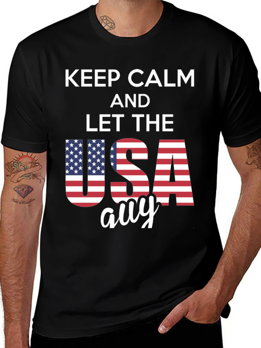 Keep Calm USA T-Shirt - Patriotic Style