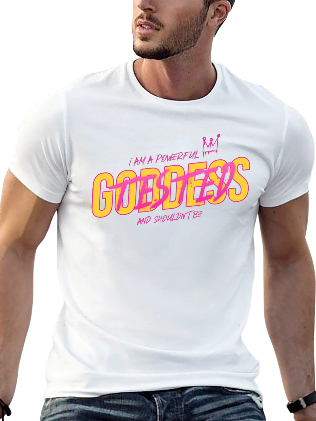 Powerful Goddess Graphic T-Shirt - Black