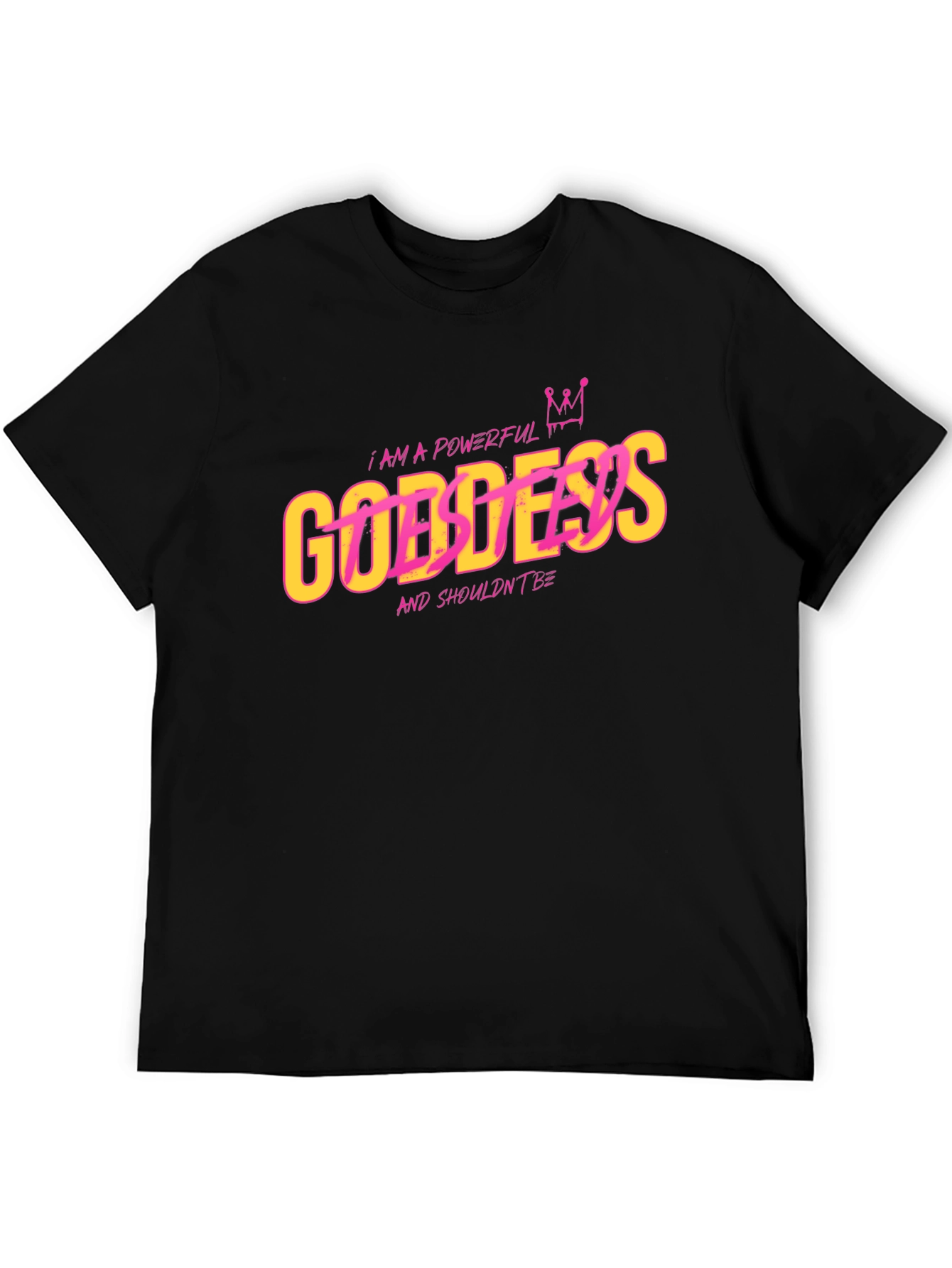 Powerful Goddess Graphic T-Shirt - Black