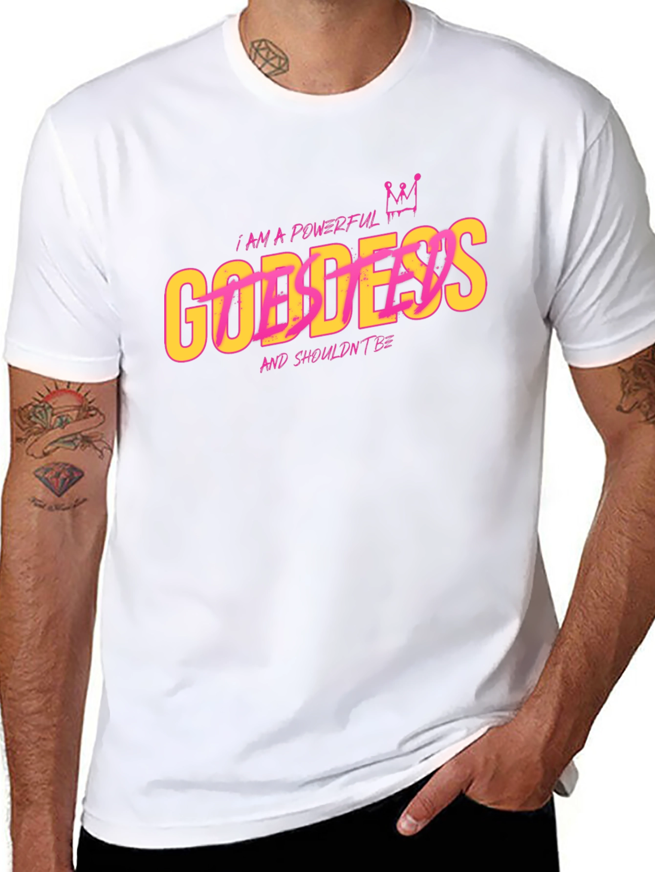 Powerful Goddess Graphic T-Shirt - Black