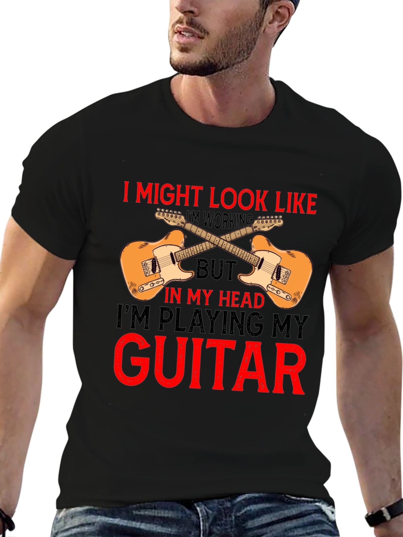 Guitar Lover T-Shirt - Im Playing My Guitar