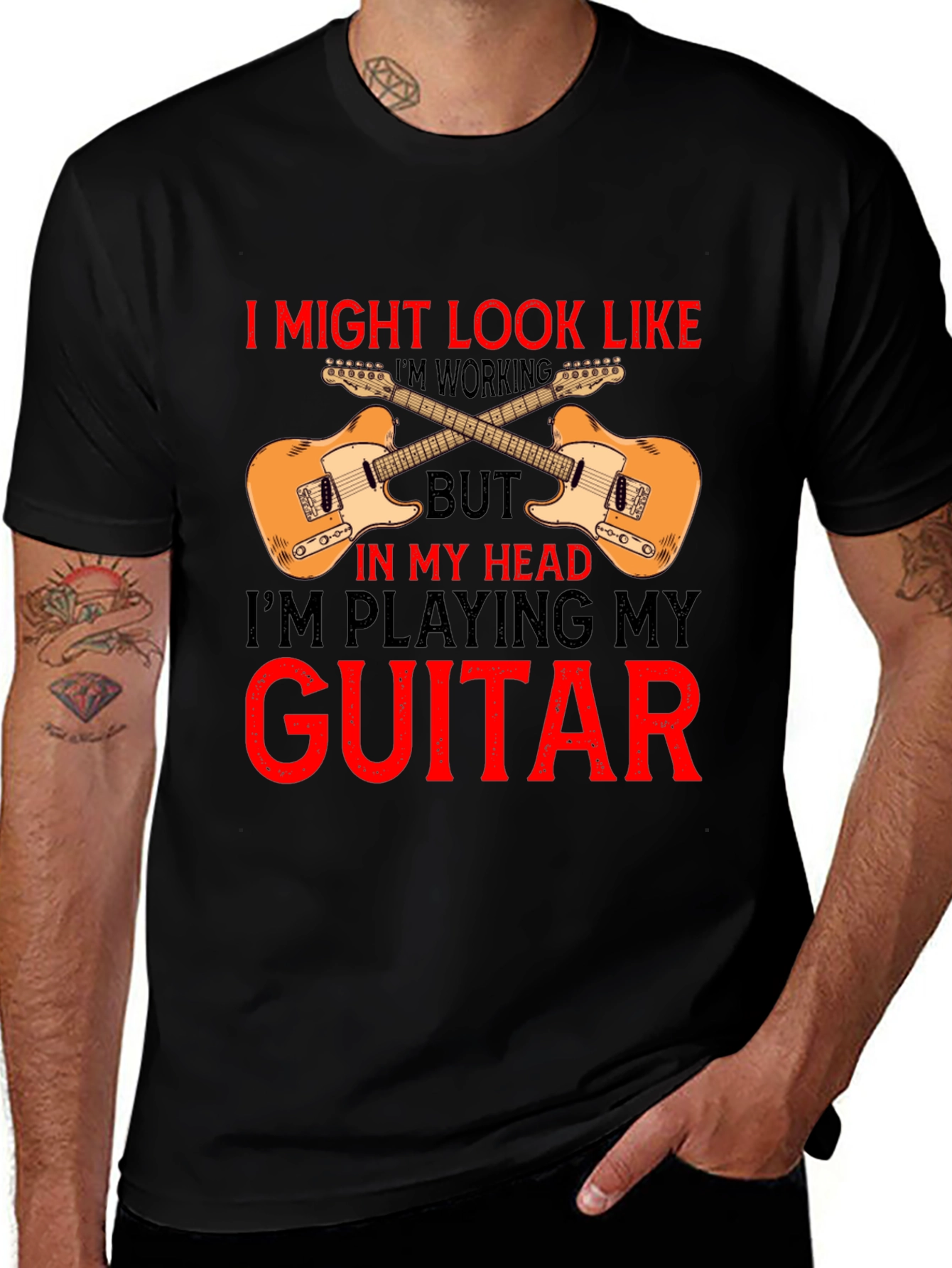 Guitar Lover T-Shirt - Im Playing My Guitar