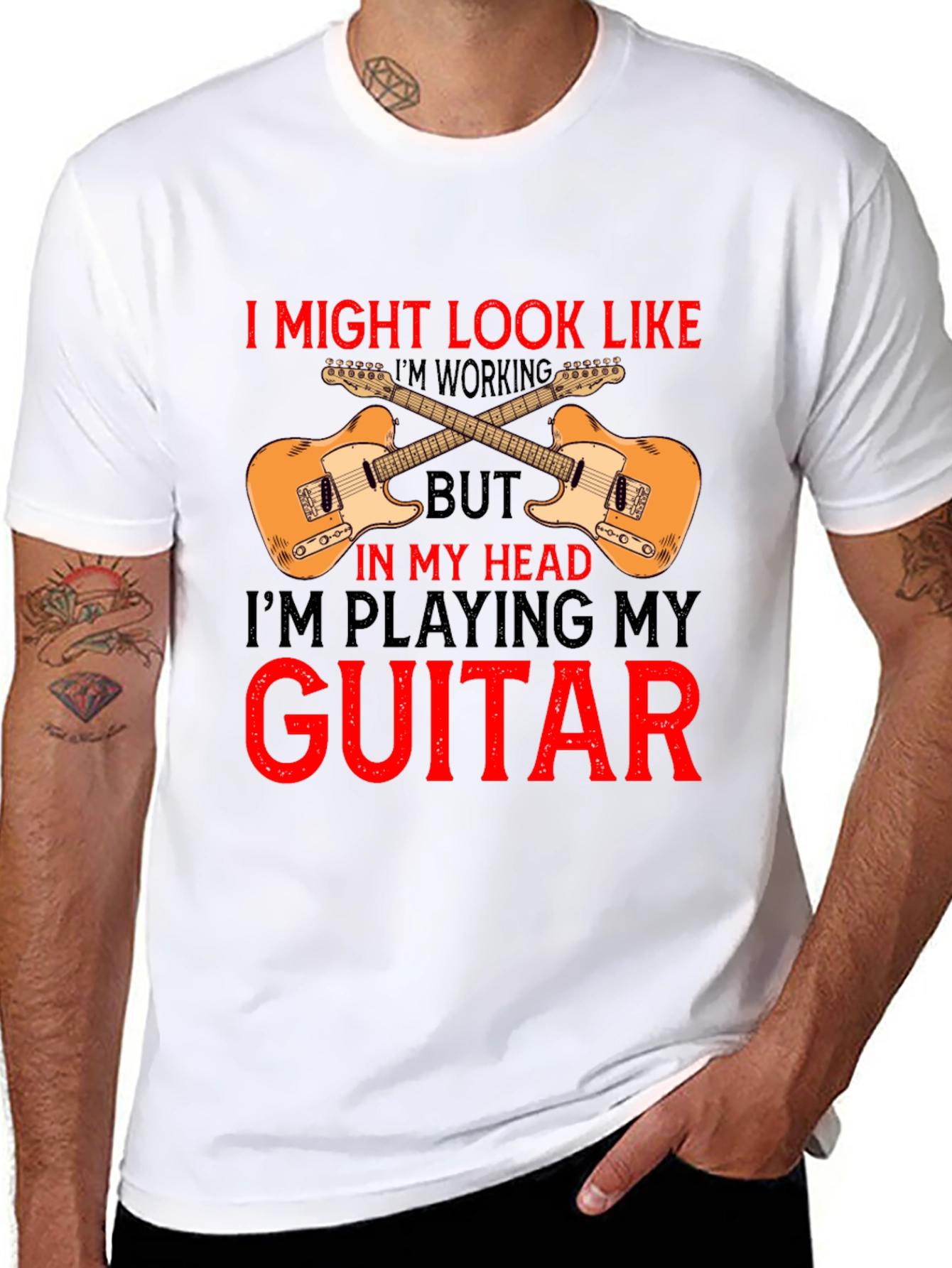 Guitar Lover T-Shirt - Im Playing My Guitar