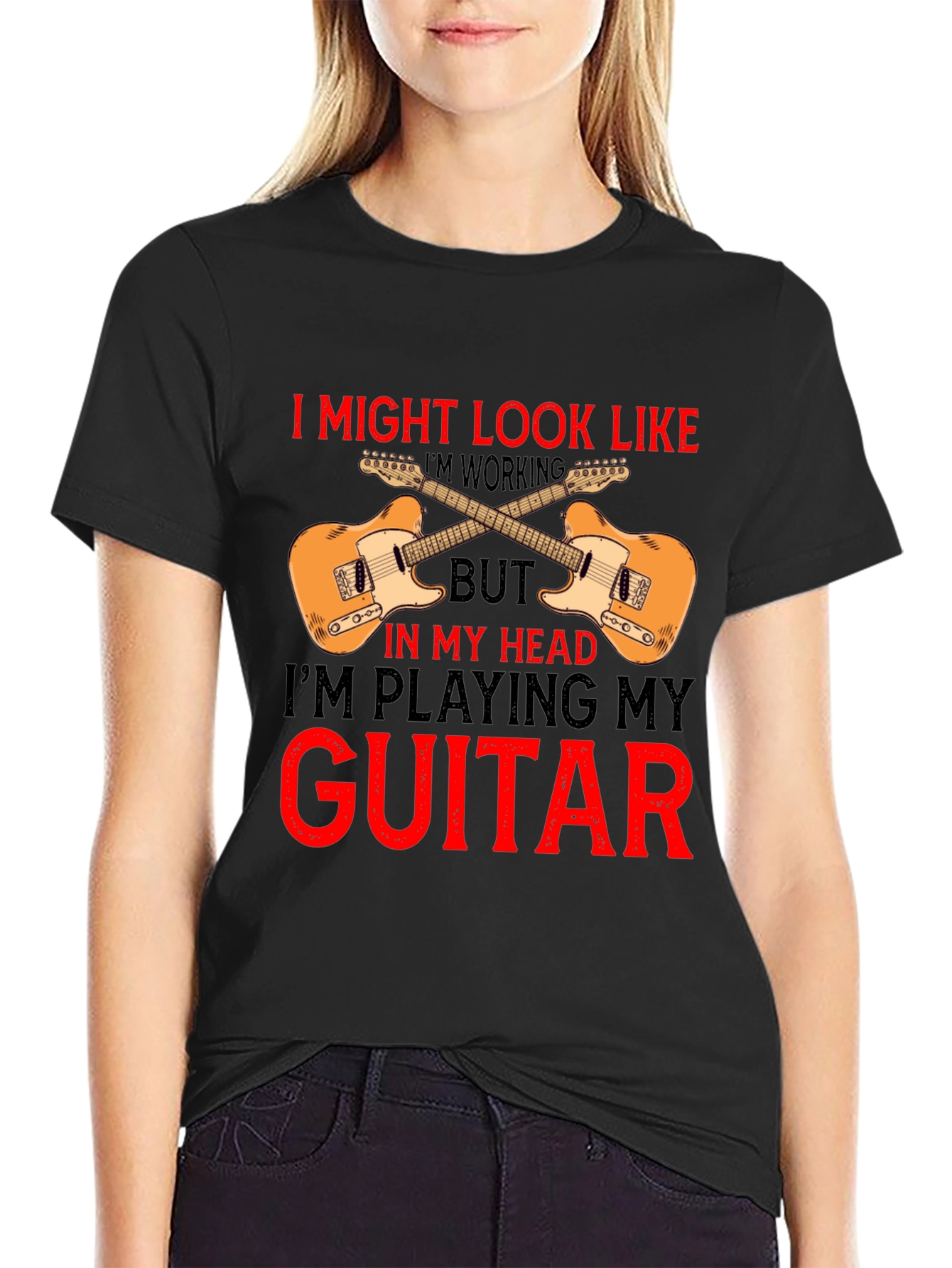Guitar Lover T-Shirt - Im Playing My Guitar