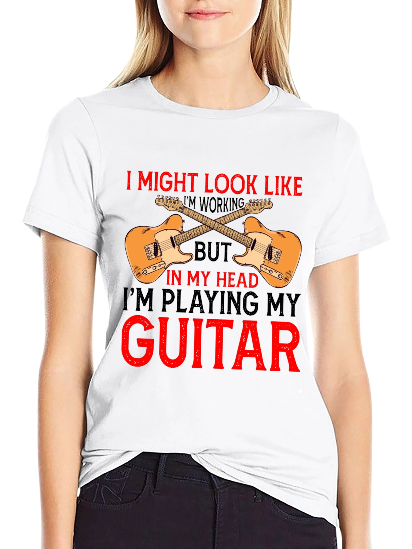 Guitar Lover T-Shirt - Im Playing My Guitar