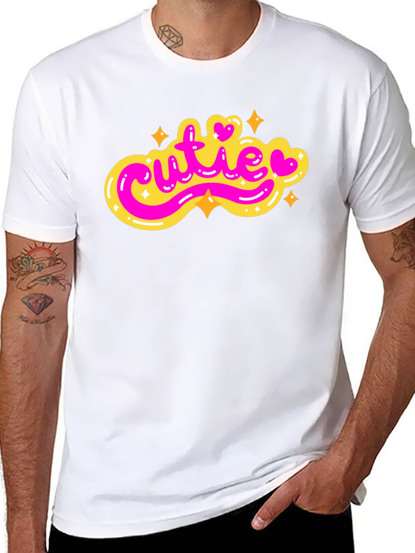 Cutie Graphic Tee - Stylish Black T-Shirt