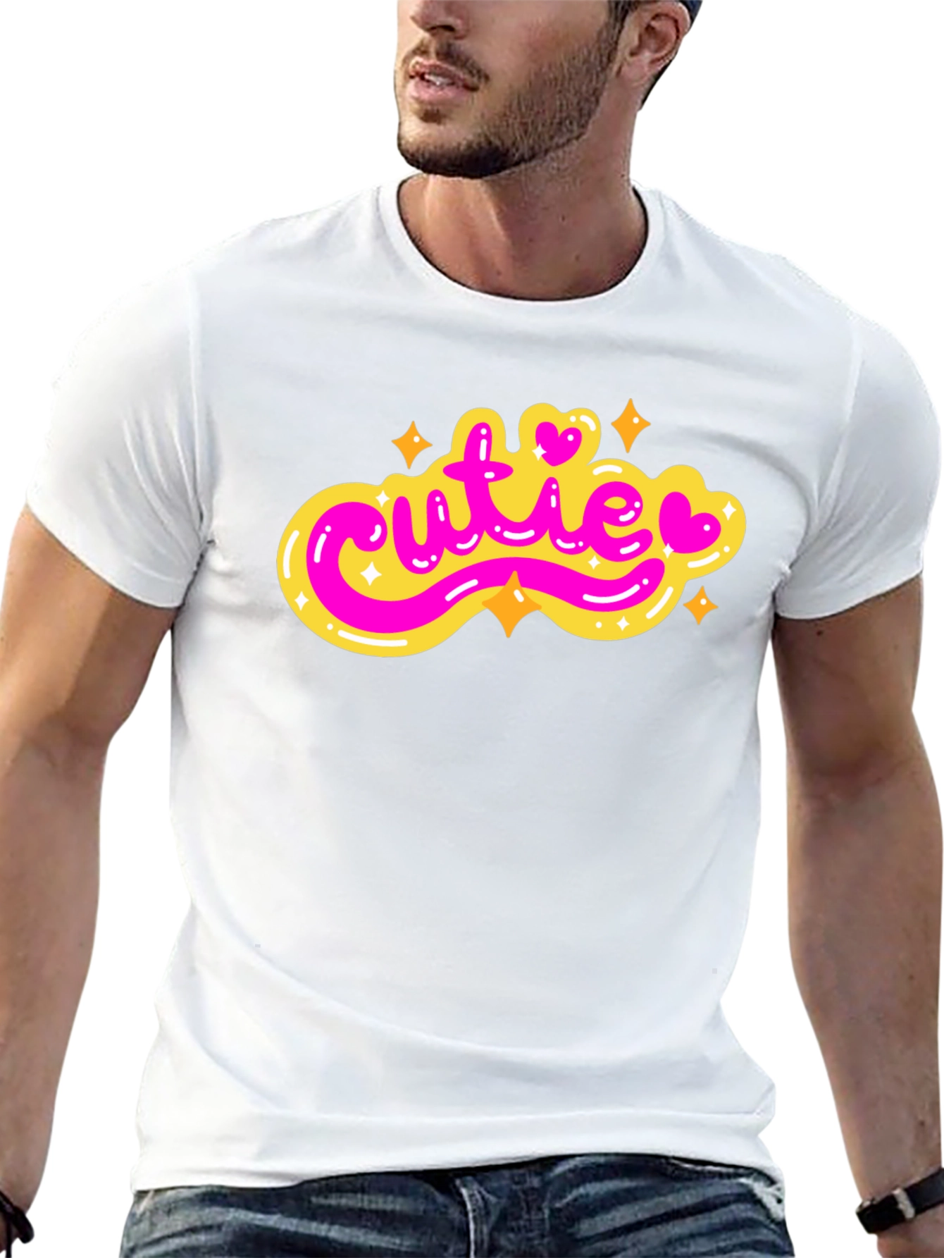 Cutie Graphic Tee - Stylish Black T-Shirt