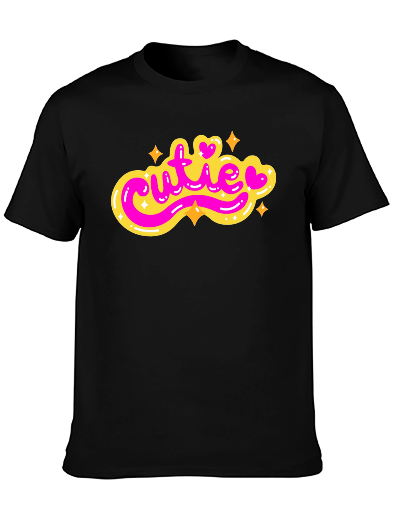 Cutie Graphic Tee - Stylish Black T-Shirt