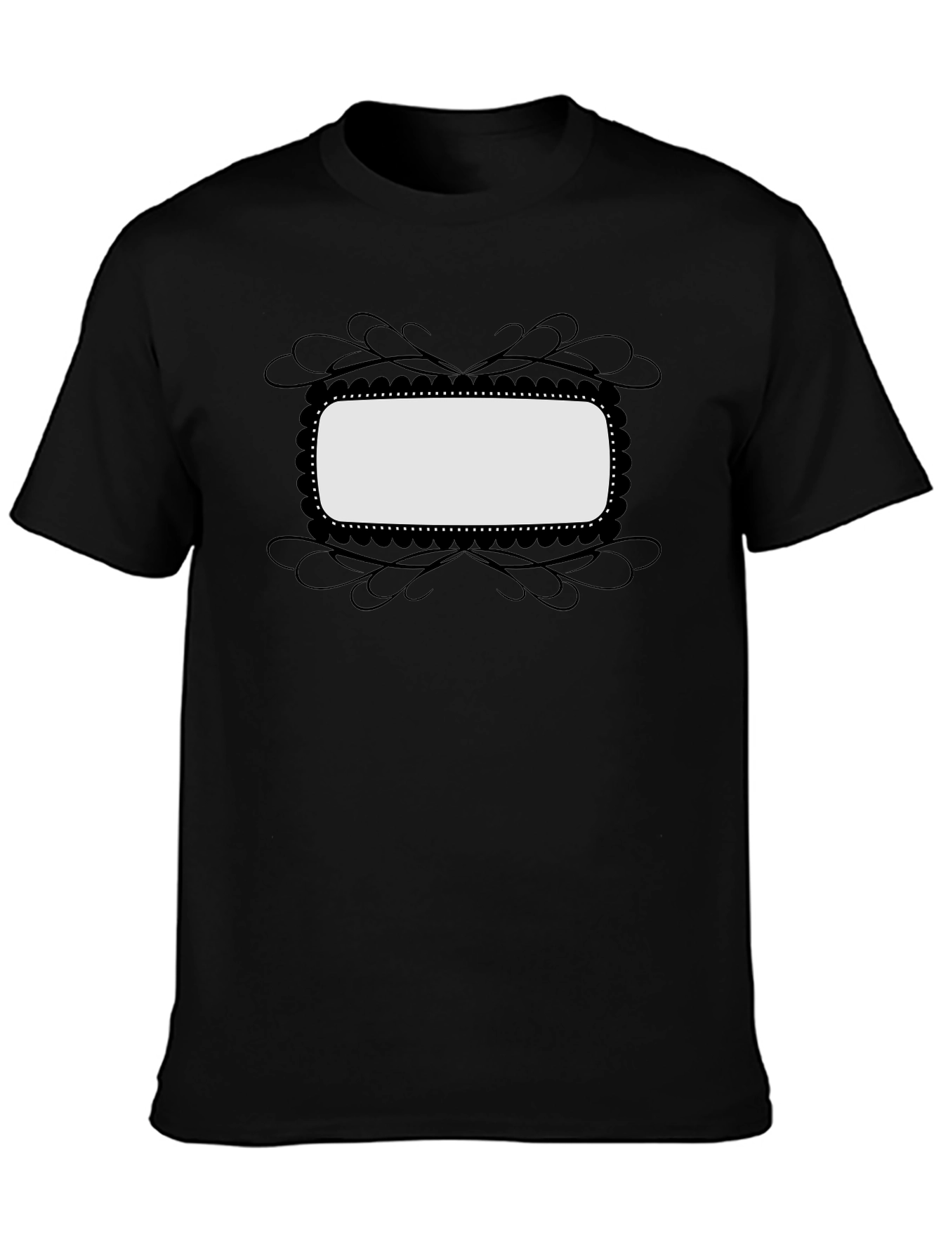 Blank Frame Graphic Tee - Black Casual Shirt