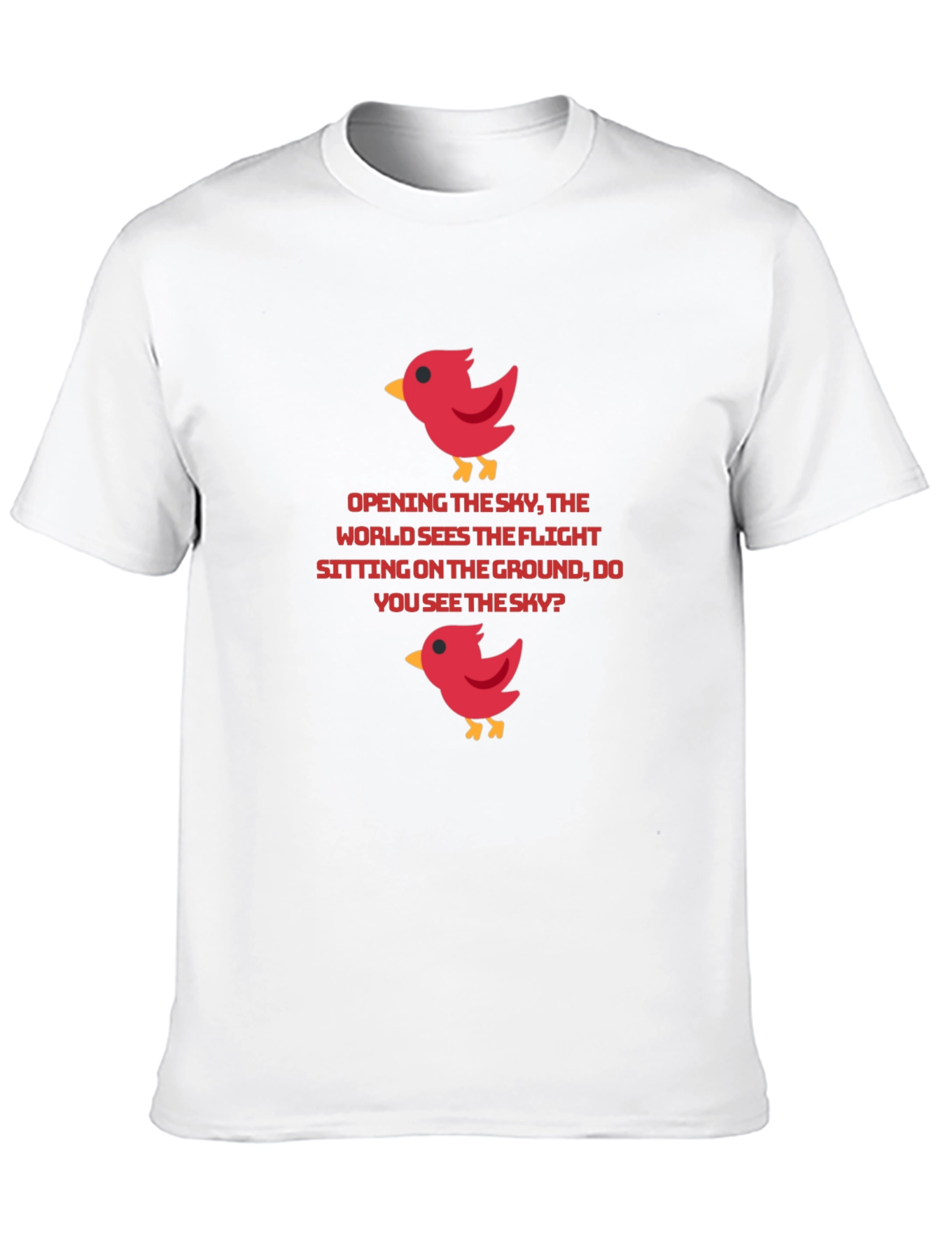 Bird Graphic T-Shirt - Poetic Statement Tee