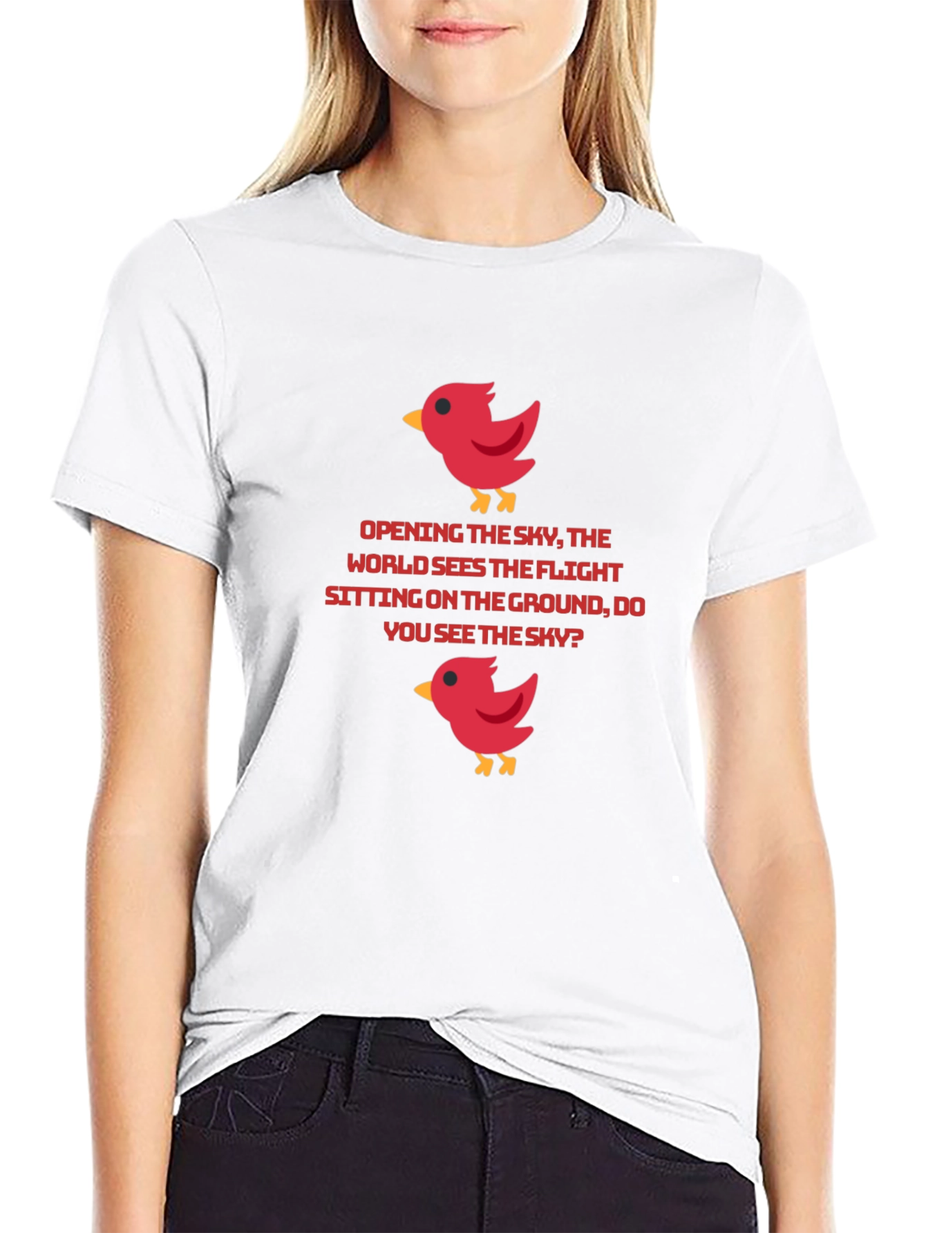 Bird Graphic T-Shirt - Poetic Statement Tee