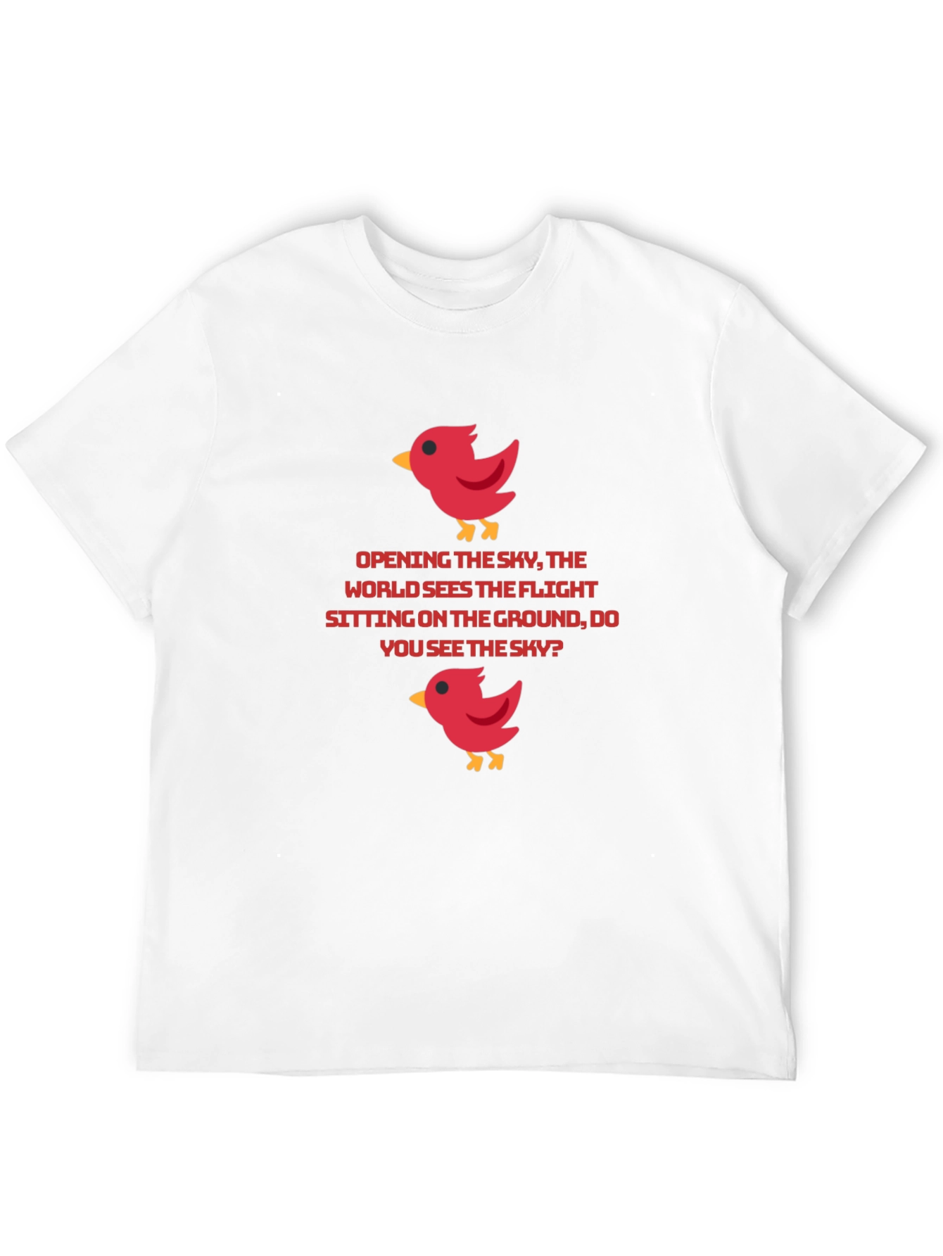 Bird Graphic T-Shirt - Poetic Statement Tee