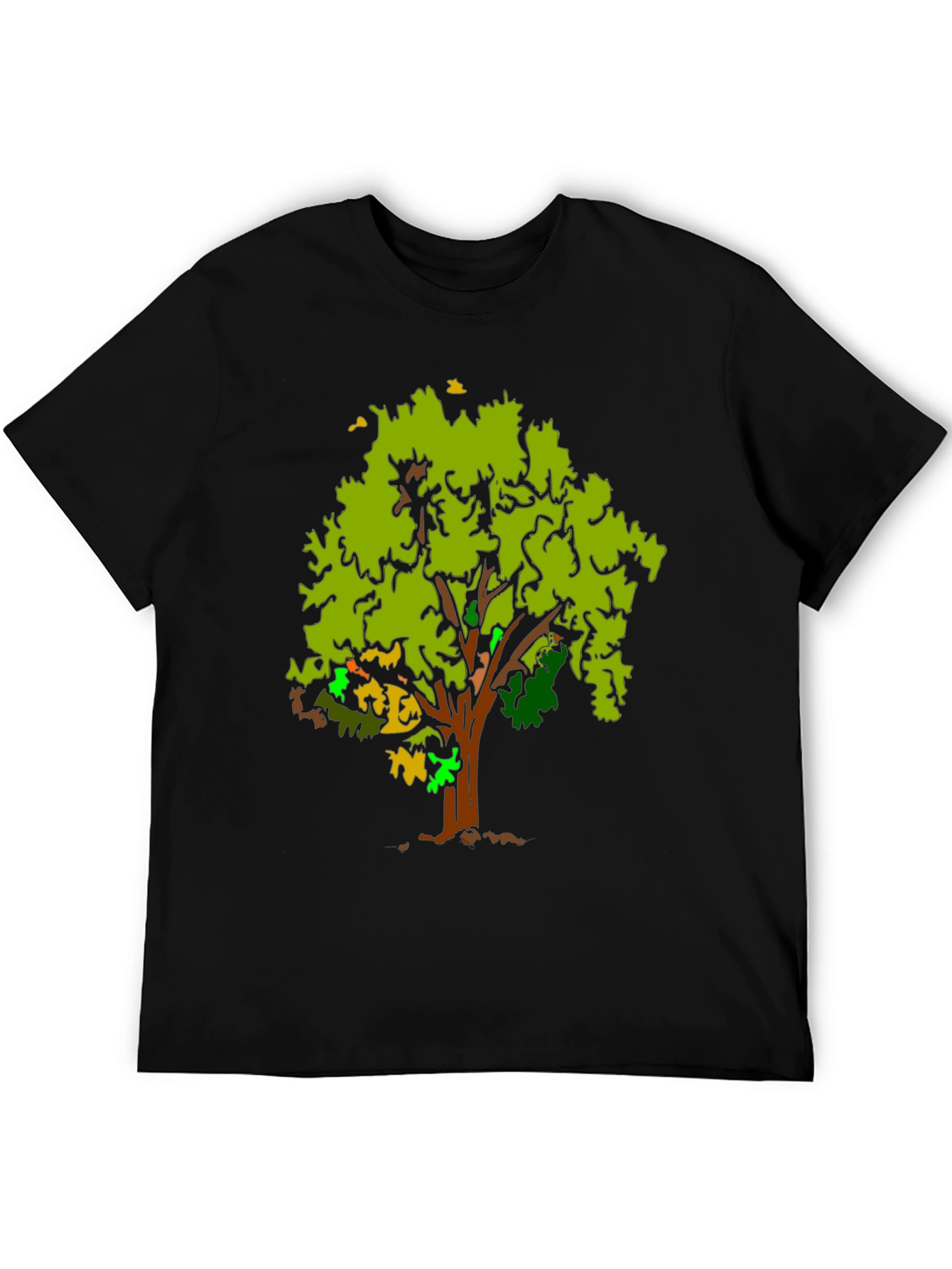 Tree Graphic Black T-Shirt - Nature Inspired Design