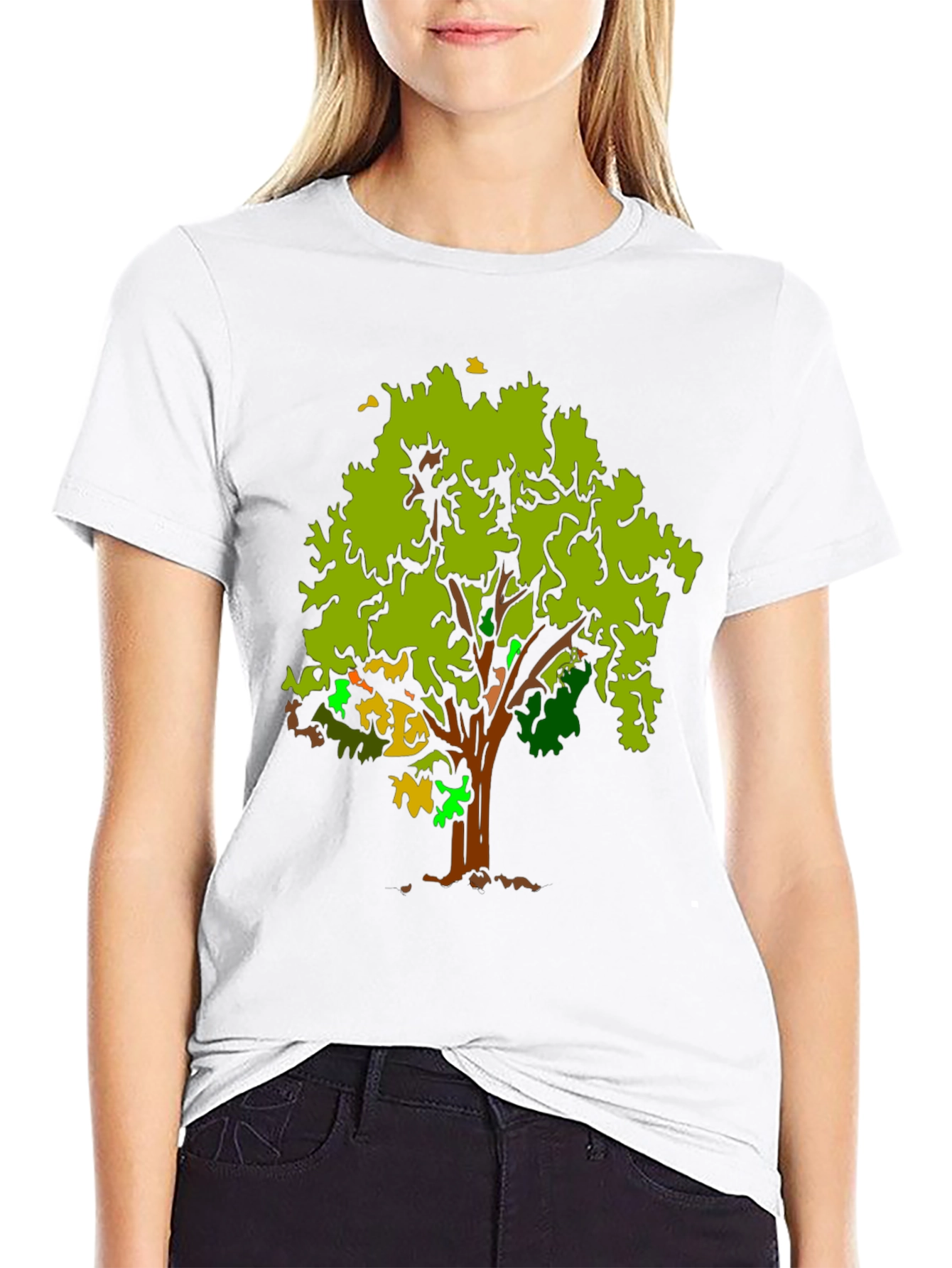 Tree Graphic Black T-Shirt - Nature Inspired Design