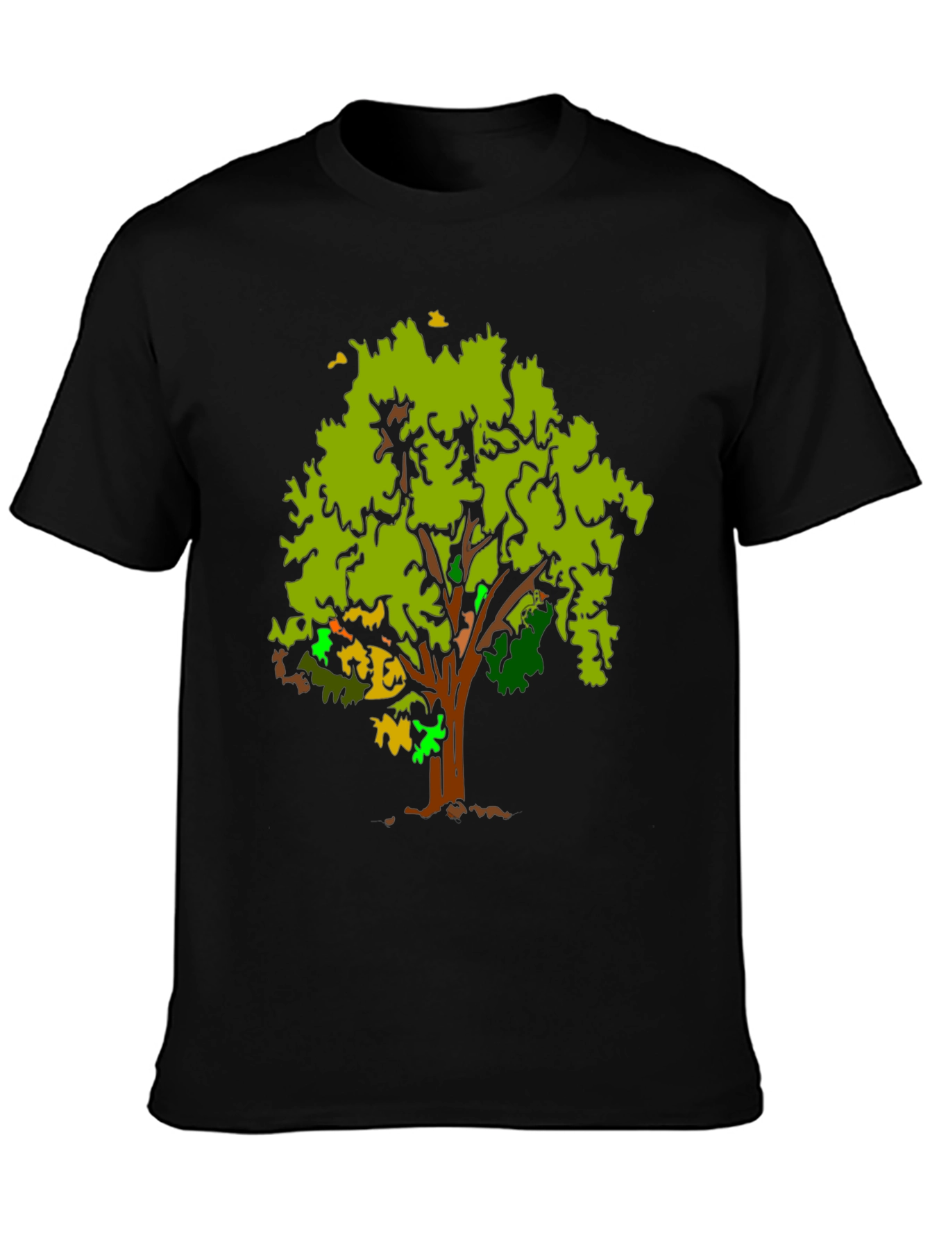 Tree Graphic Black T-Shirt - Nature Inspired Design