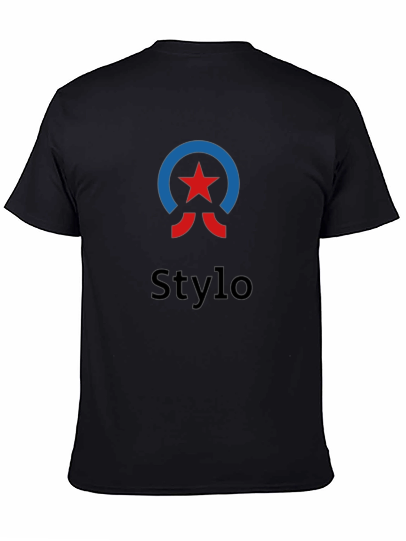 Mens Black Stylo Graphic T-Shirt