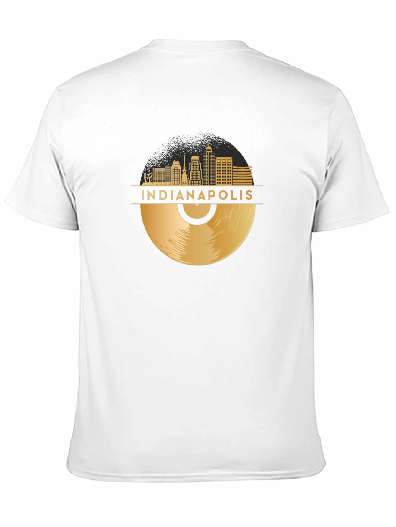 Indianapolis Skyline Record Graphic T-Shirt