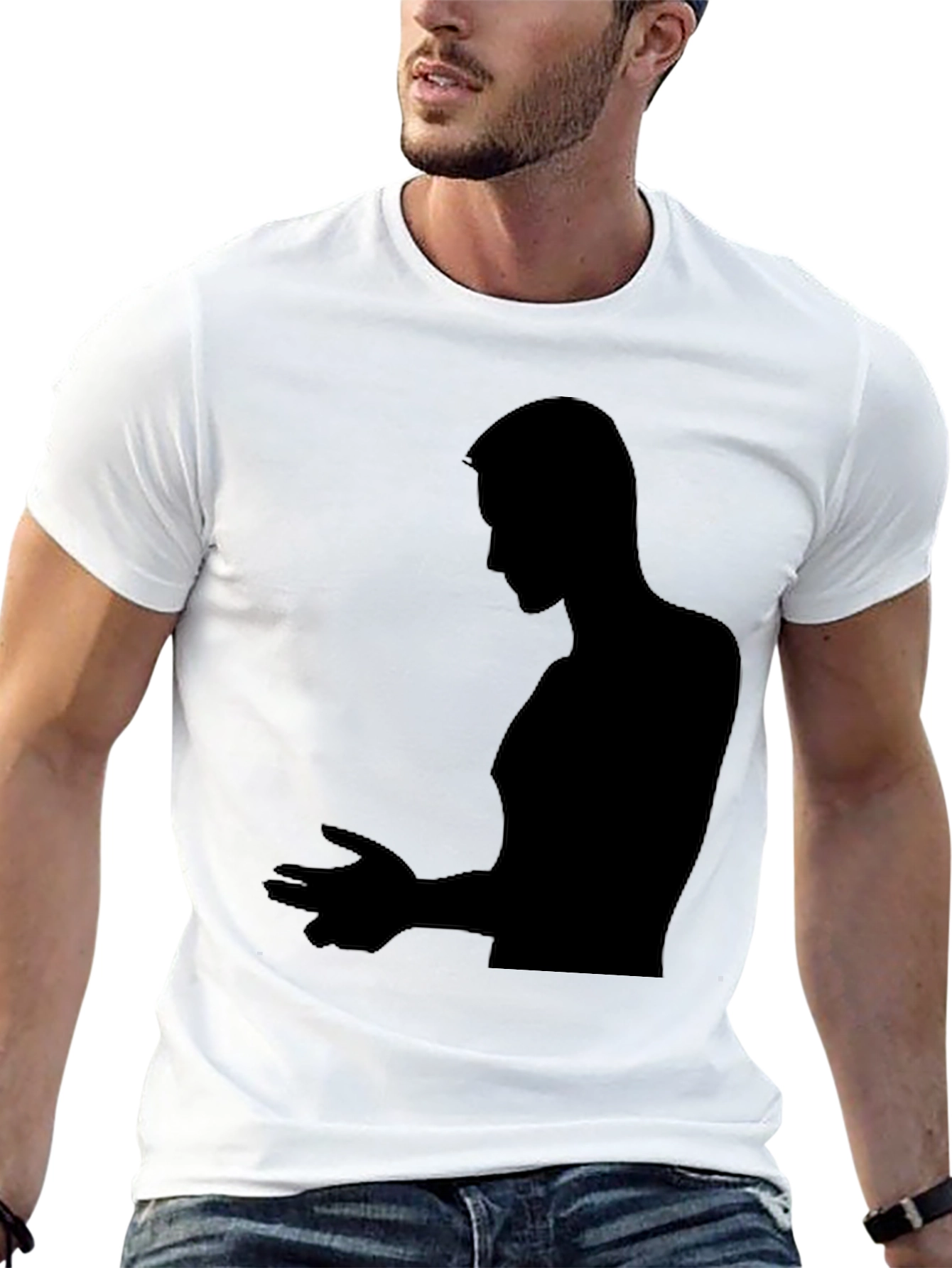Silhouette Man Black T-Shirt