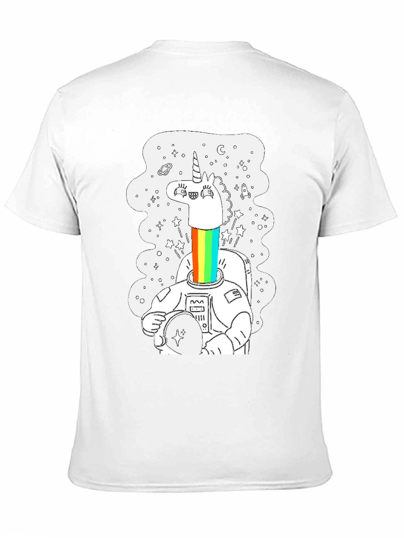 Unicorn Astronaut Black Graphic Tee