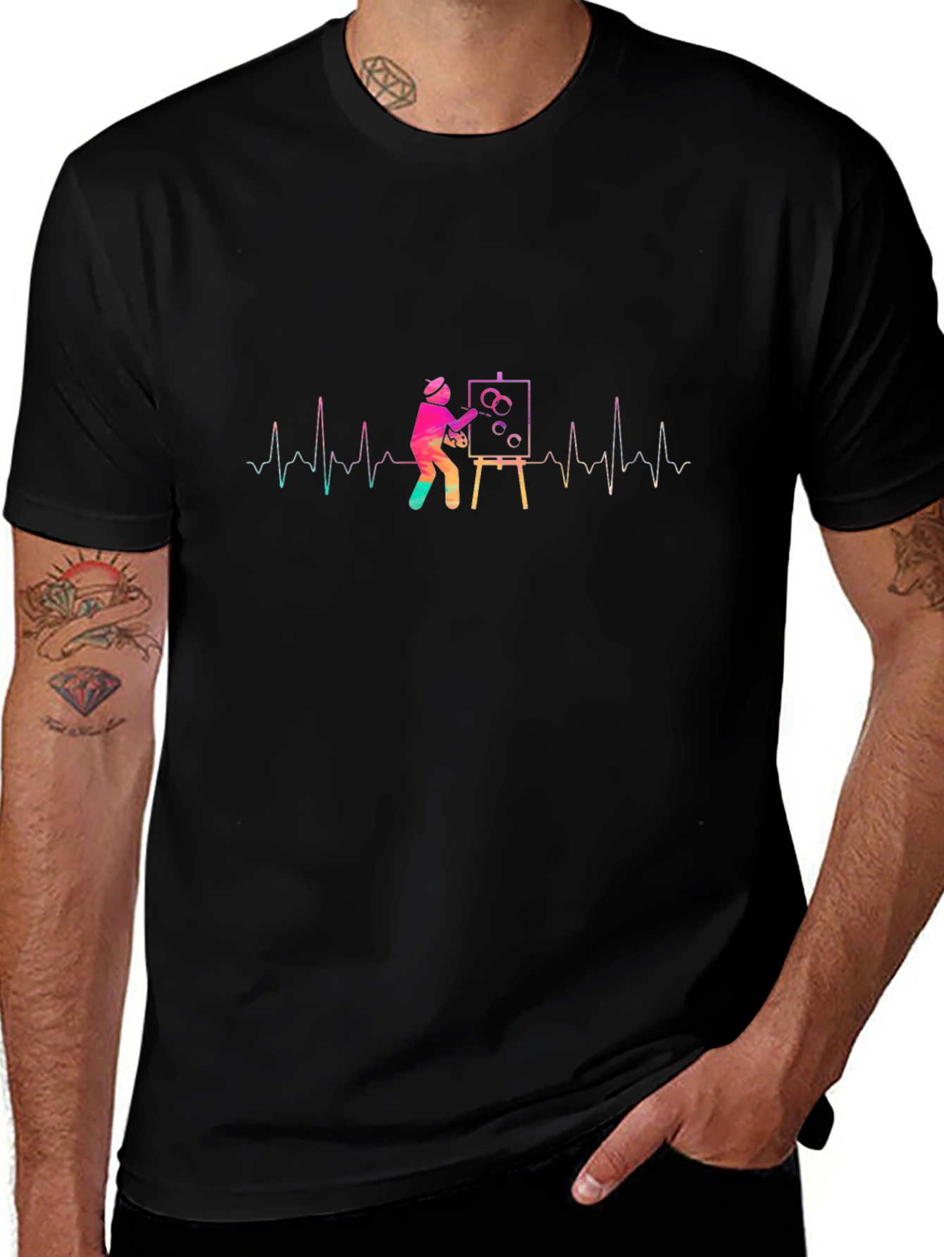 Artist Heartbeat Graphic Tee - Creative Expression