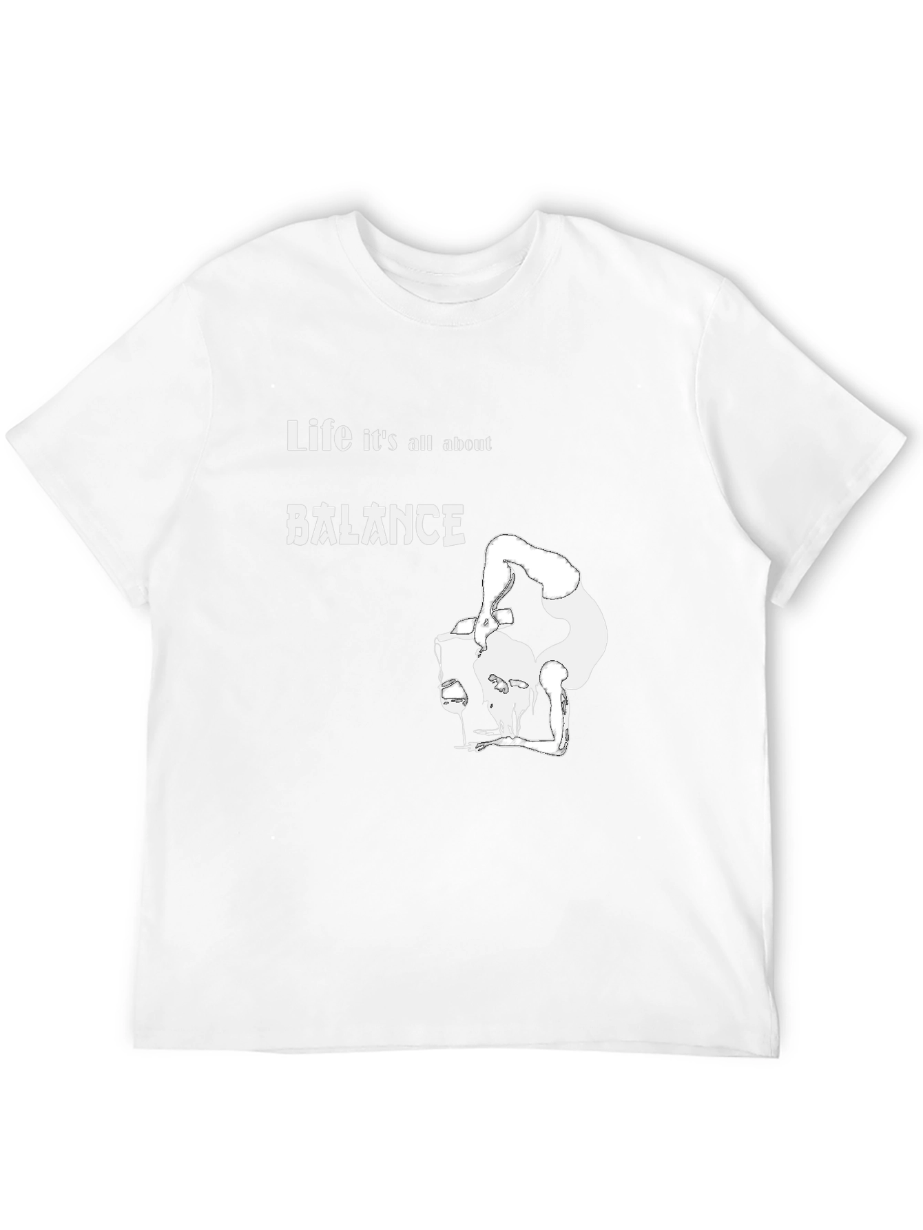 Balance T-Shirt: Funny Wine Lover Graphic Tee