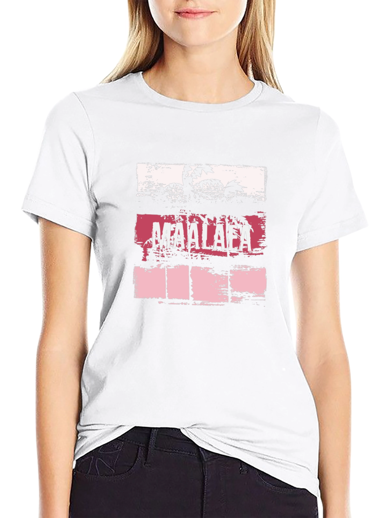Maalaea Palm Tree Graphic T-Shirt - Black