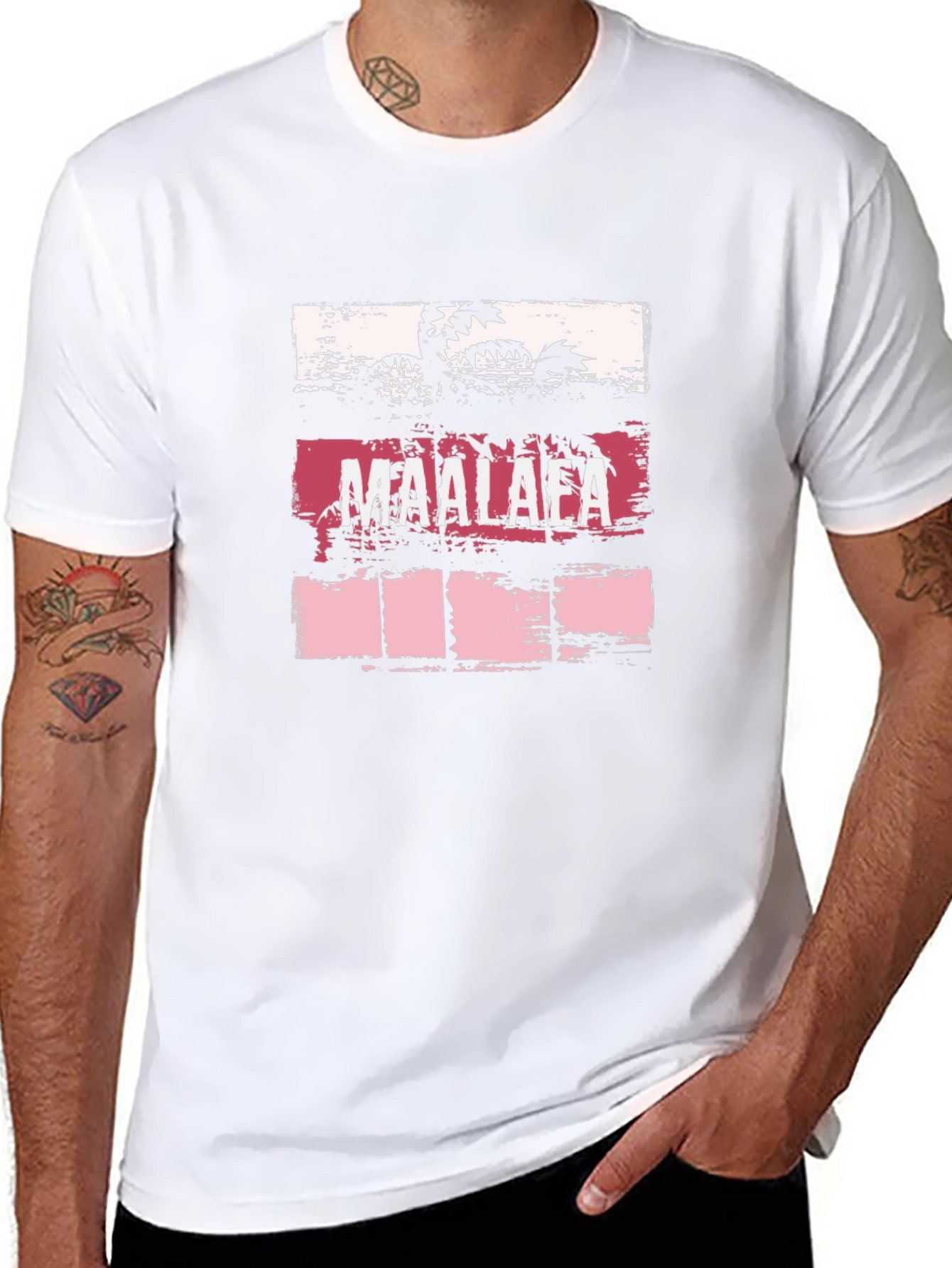 Maalaea Palm Tree Graphic T-Shirt - Black