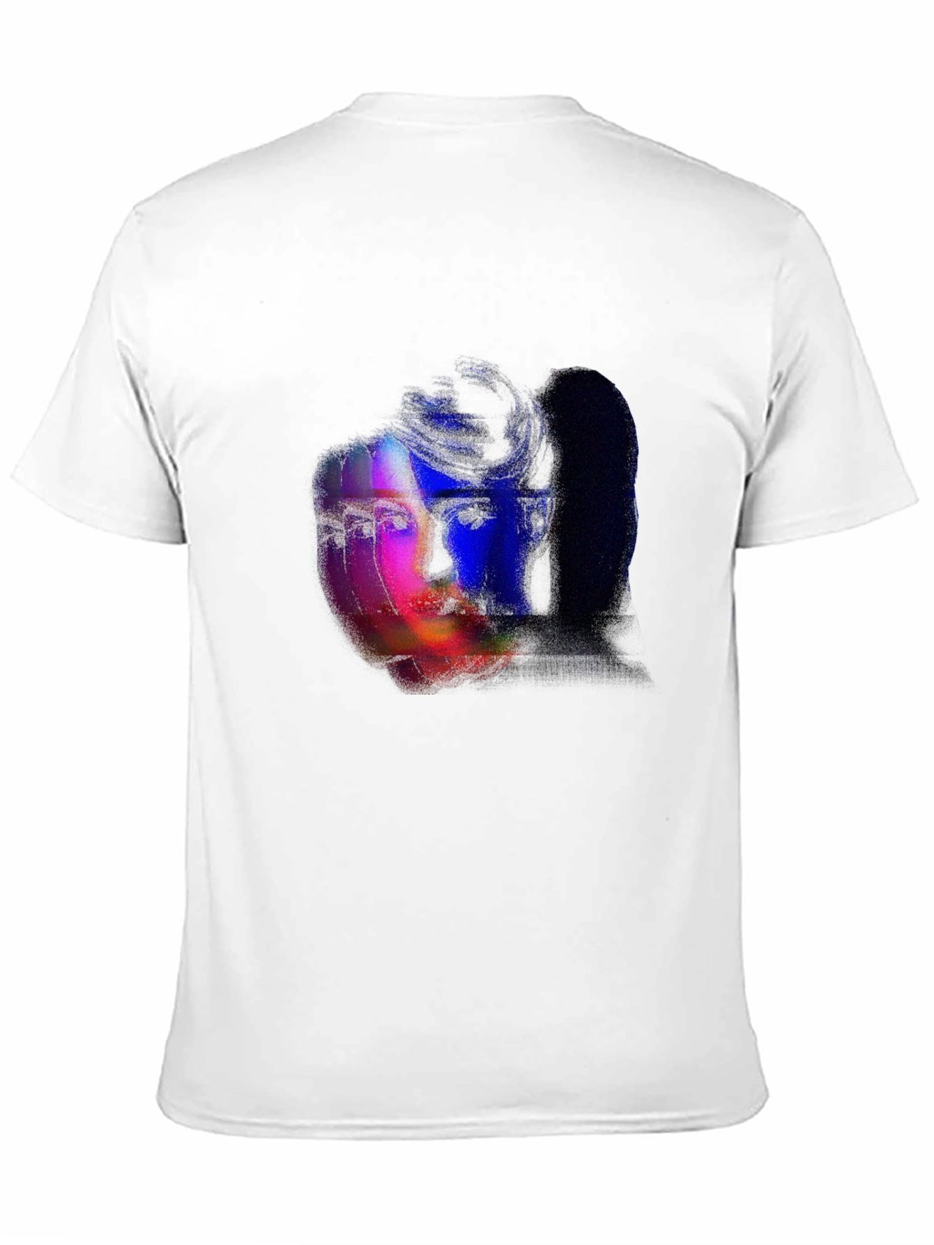 Glitch Portrait Graphic Tee - Black