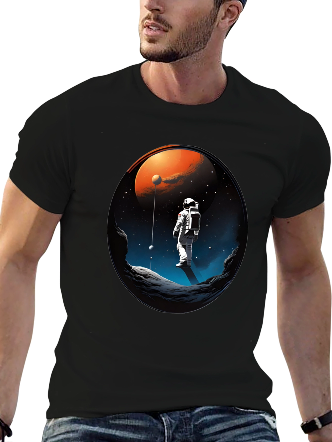 Astronaut Graphic T-Shirt - Space Exploration Design
