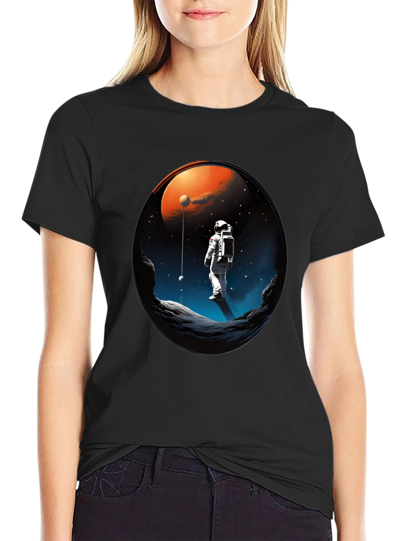 Astronaut Graphic T-Shirt - Space Exploration Design