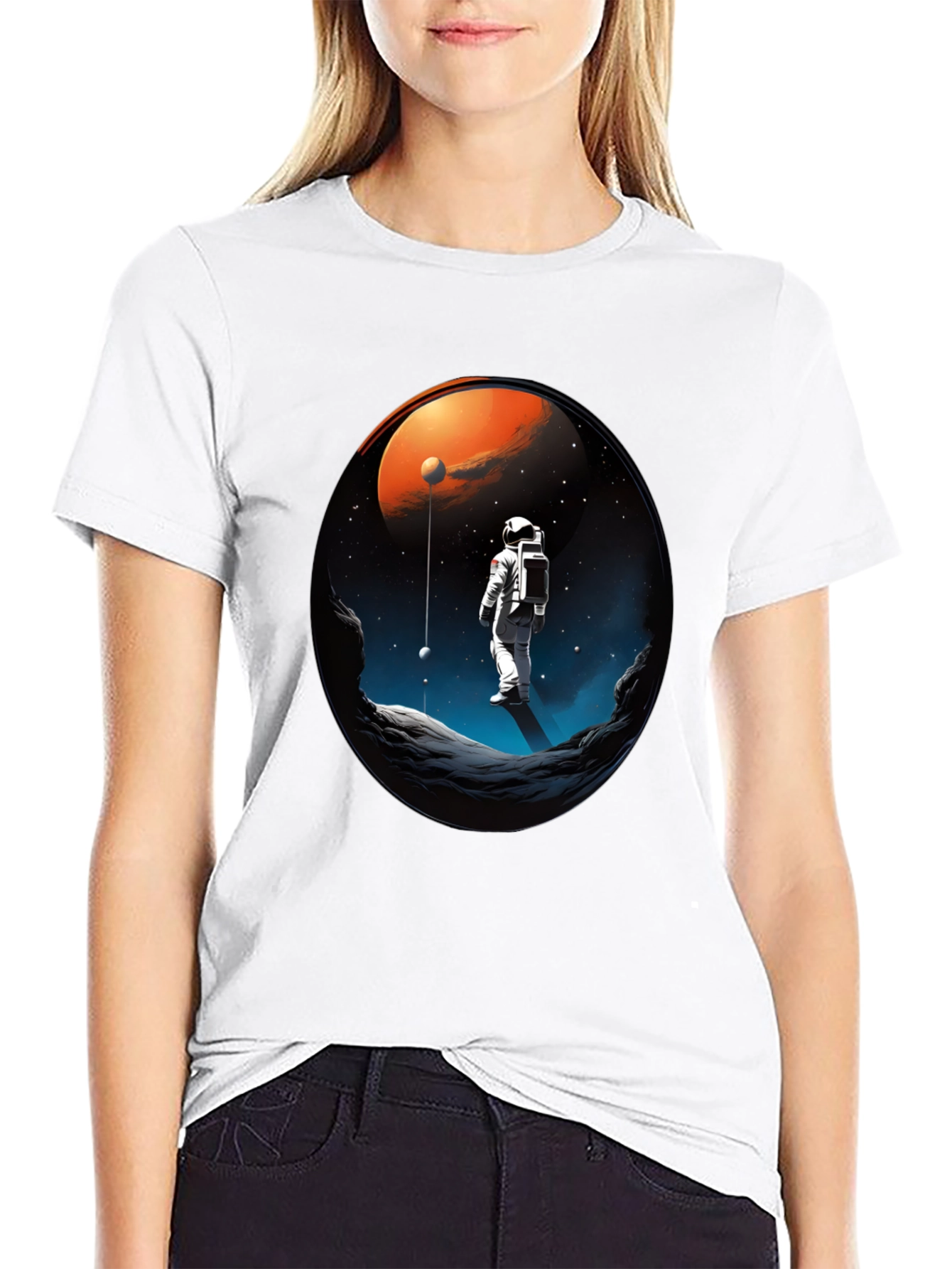 Astronaut Graphic T-Shirt - Space Exploration Design