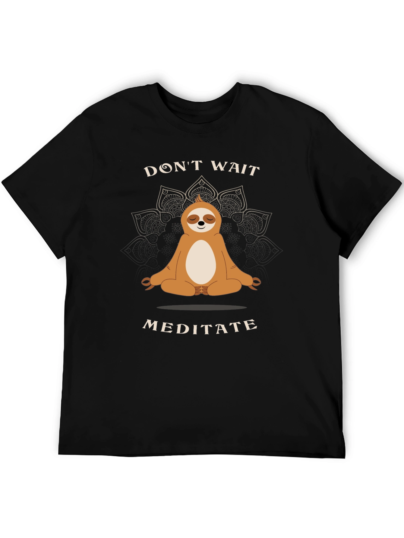 Meditating Sloth Graphic Tee - Relax and Unwind