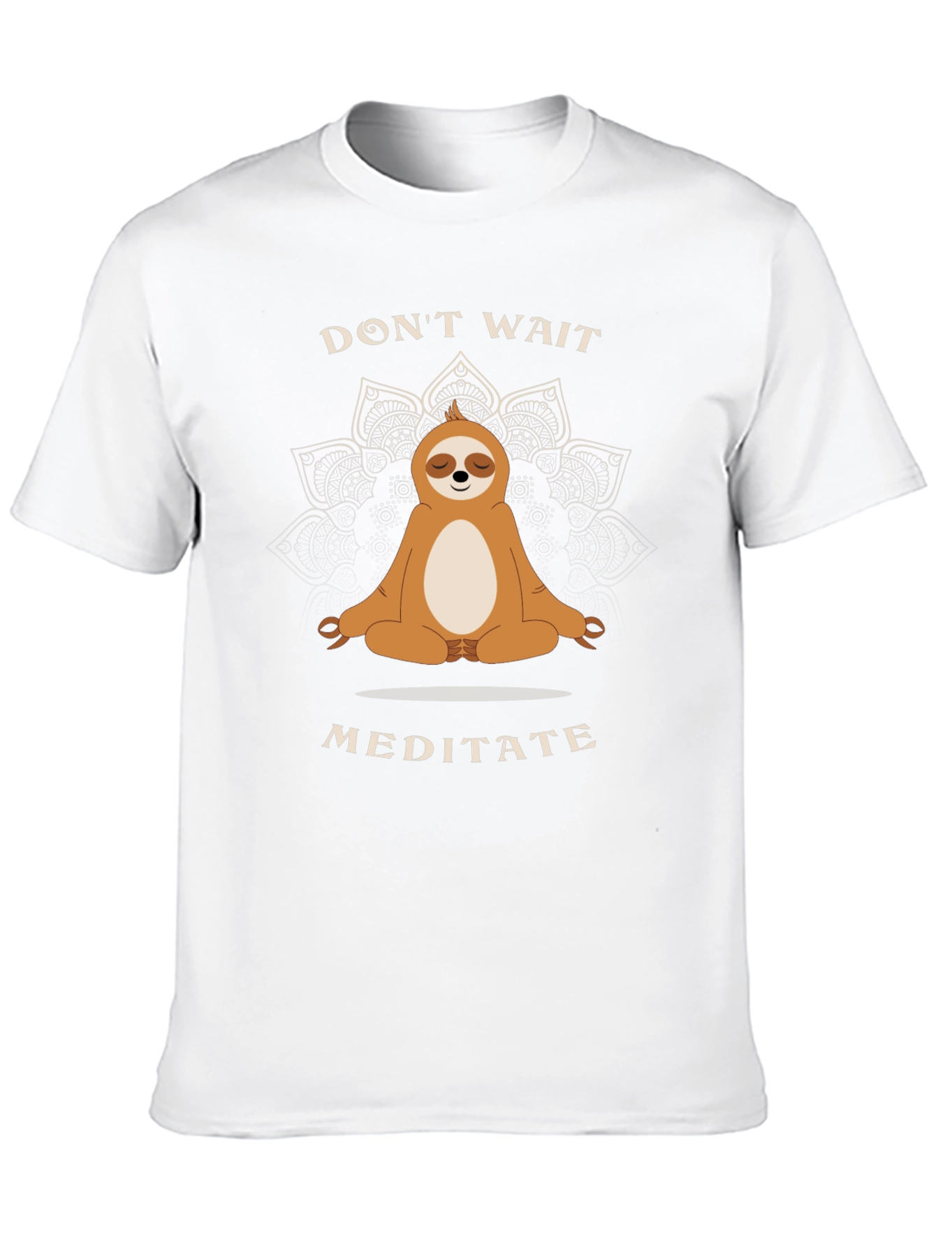 Meditating Sloth Graphic Tee - Relax and Unwind