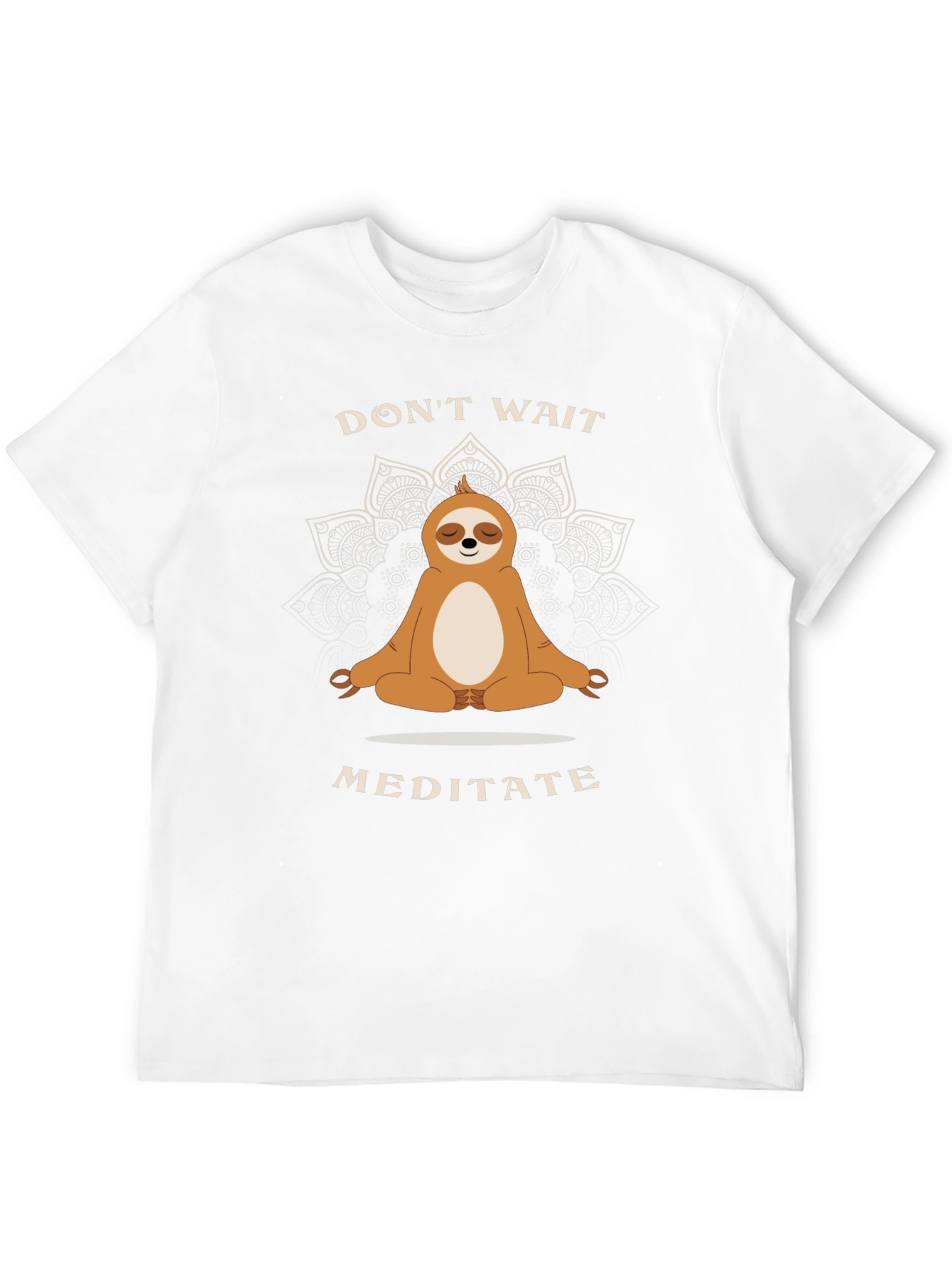 Meditating Sloth Graphic Tee - Relax and Unwind