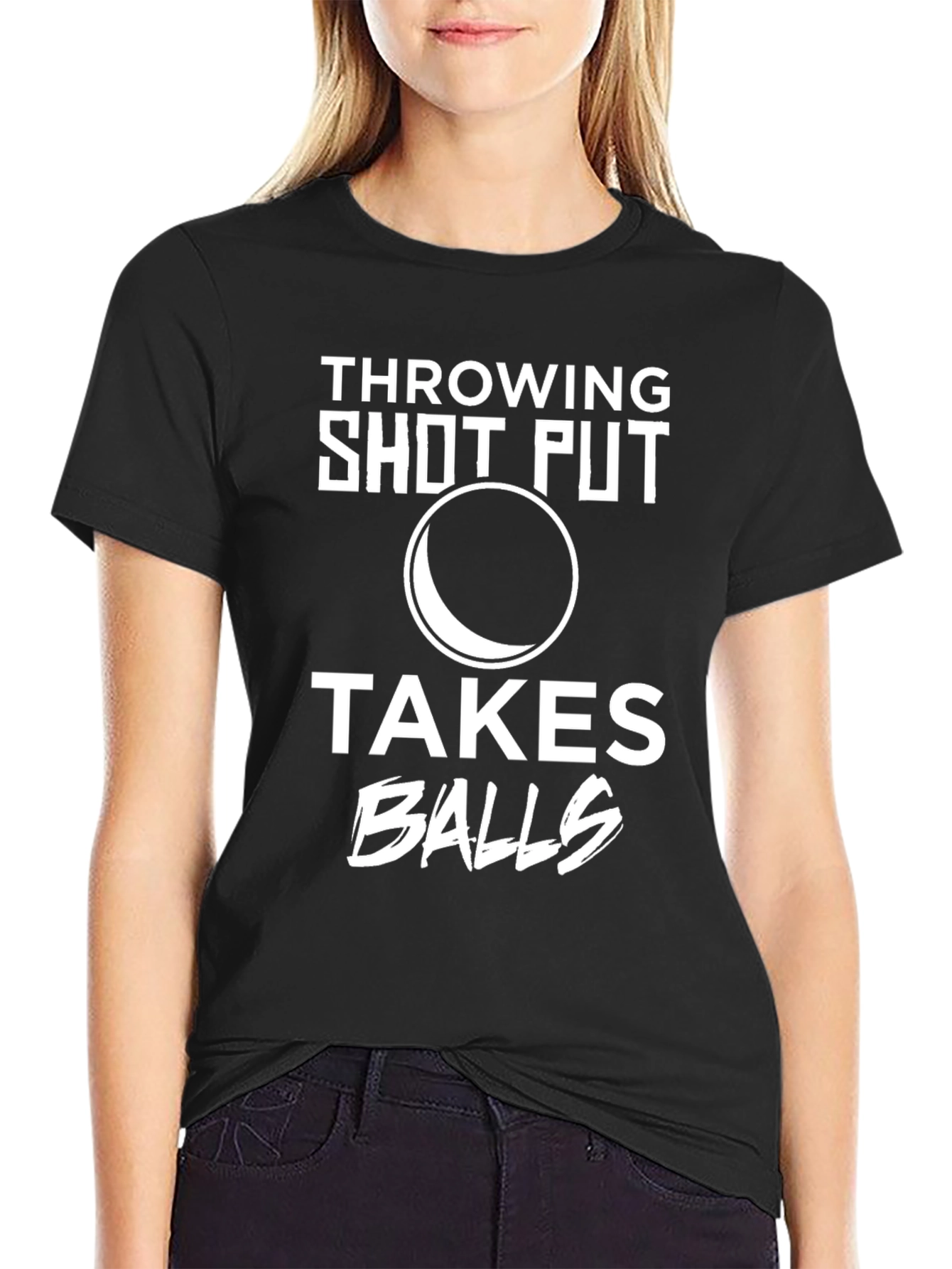Throwing Shot Put Takes Balls Graphic Tee