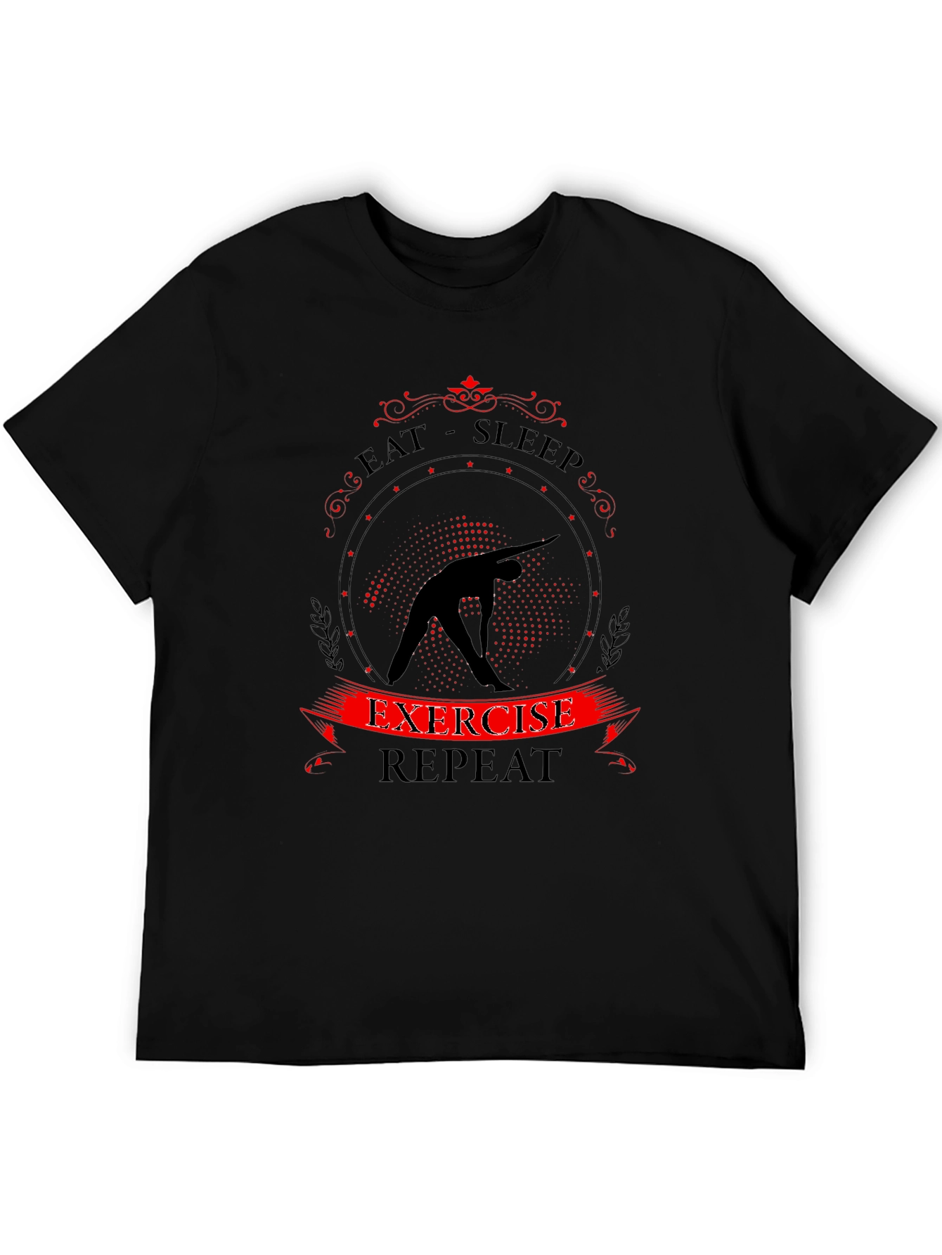 Eat Sleep Exercise Repeat Graphic T-Shirt