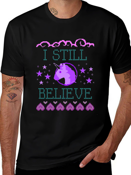 Unicorn I Still Believe Graphic T-Shirt
