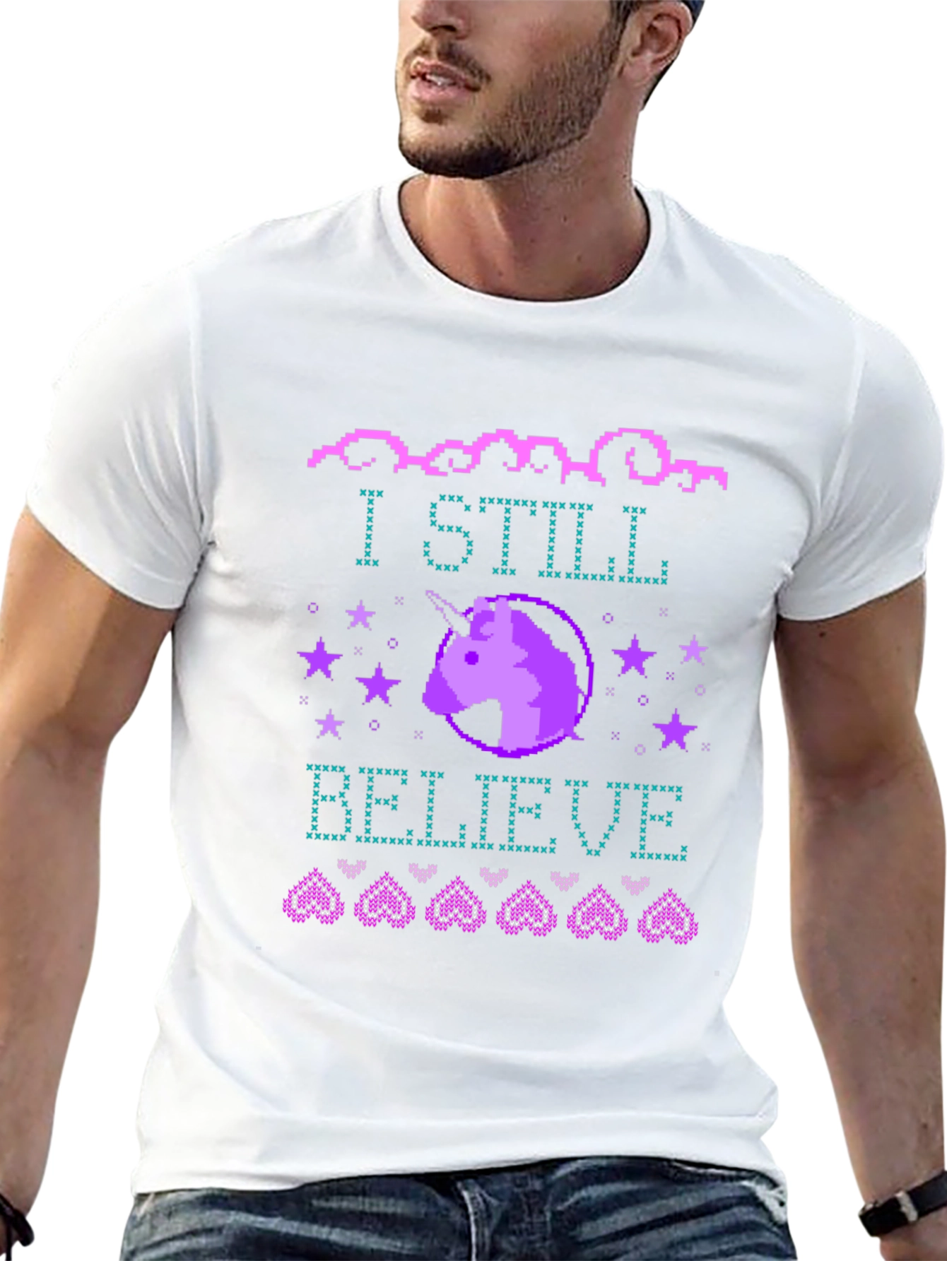 Unicorn I Still Believe Graphic T-Shirt