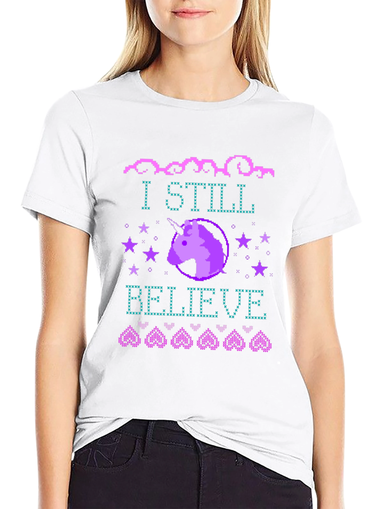 Unicorn I Still Believe Graphic T-Shirt